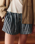 The Boxer Short. -- Blue Club Stripe