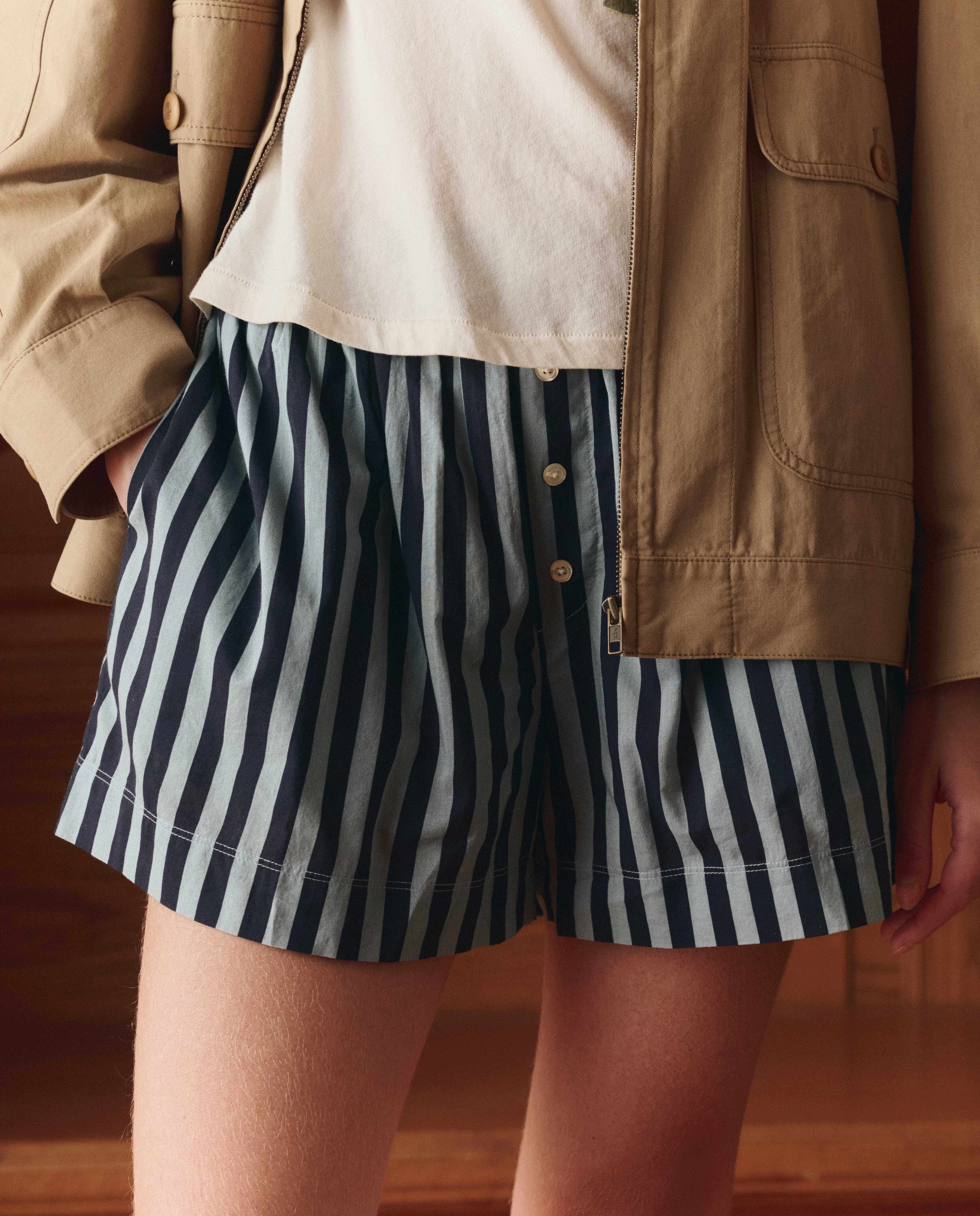 The Boxer Short. -- Blue Club Stripe
