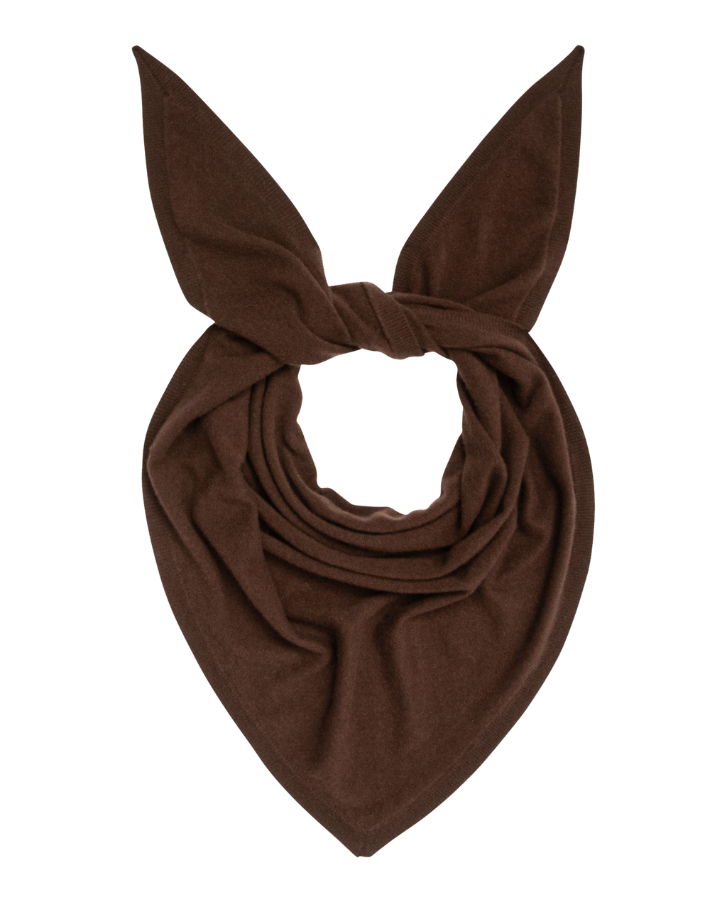 The Cashmere Kerchief Scarf. -- Chocolate