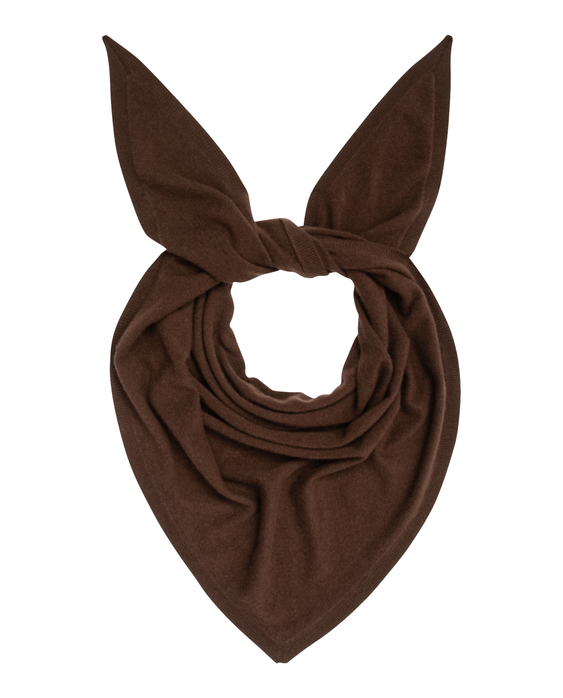 The Cashmere Kerchief Scarf. -- Chocolate