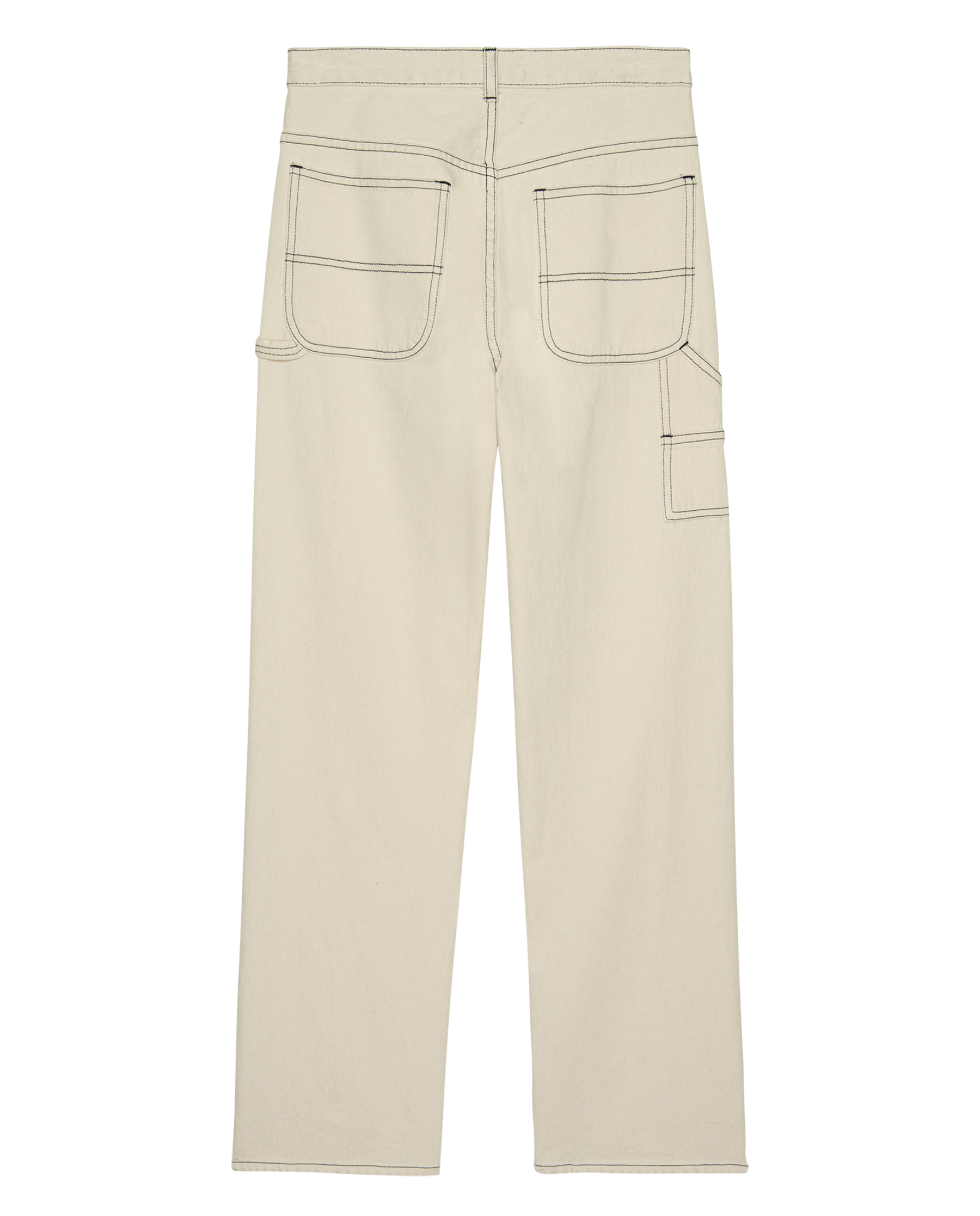 The Mill Jean. -- Natural with Navy Stitching