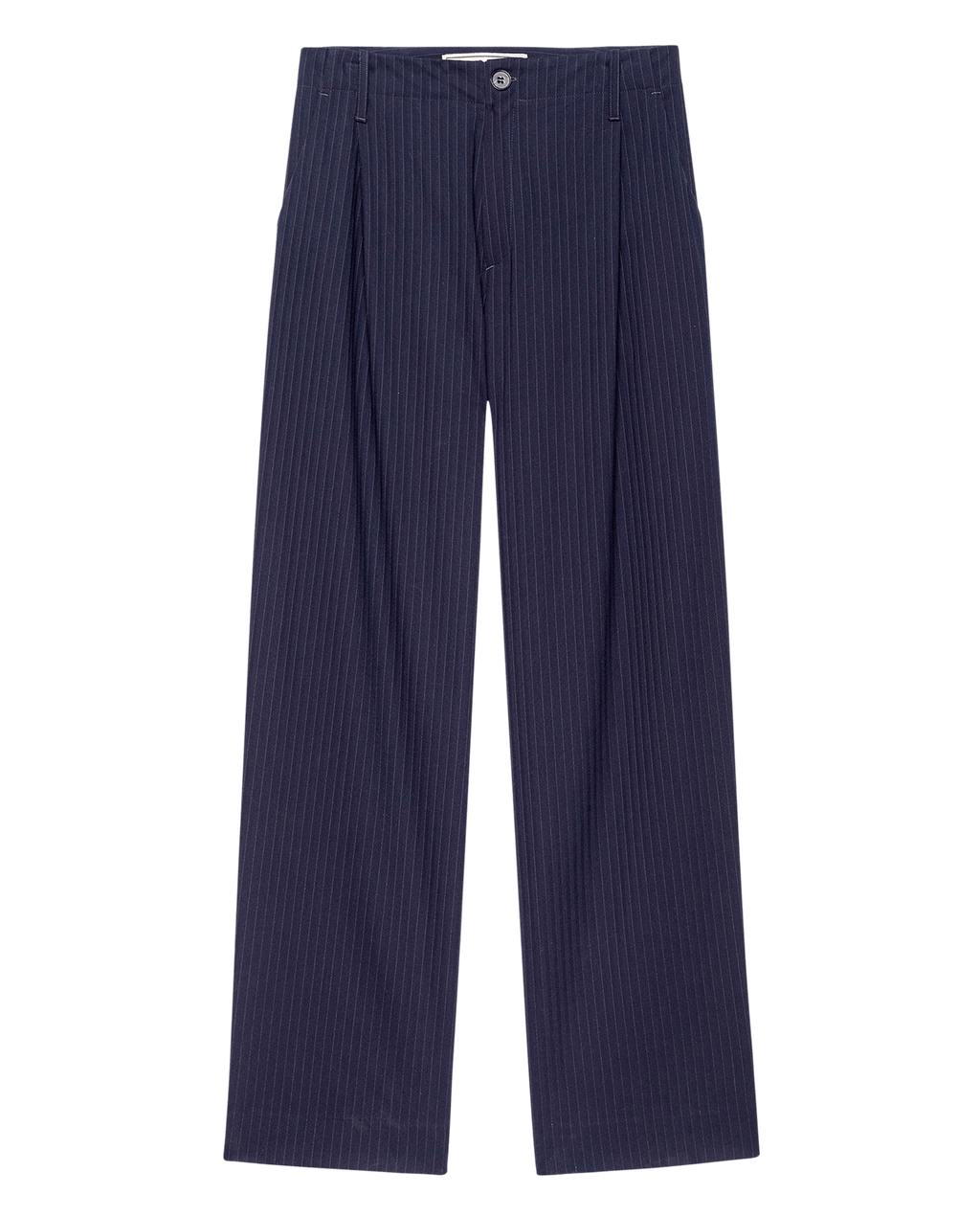 The Menswear Trouser. -- Dark Blue Stripe