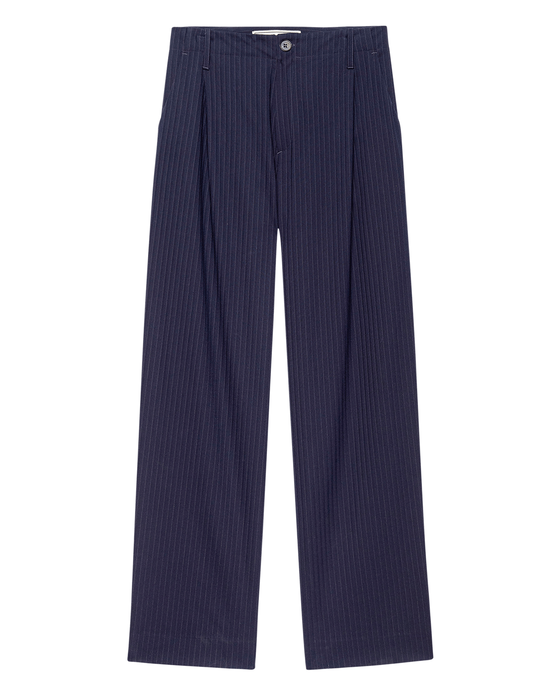 The Menswear Trouser. -- Dark Blue Stripe