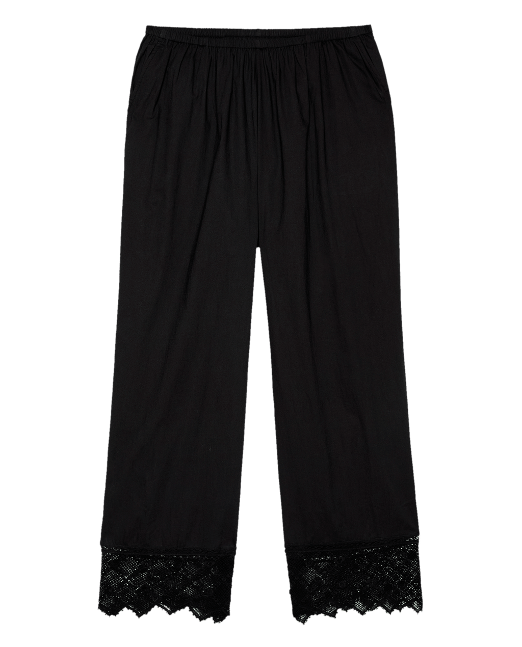 The Rosette Crochet Pant. -- Black