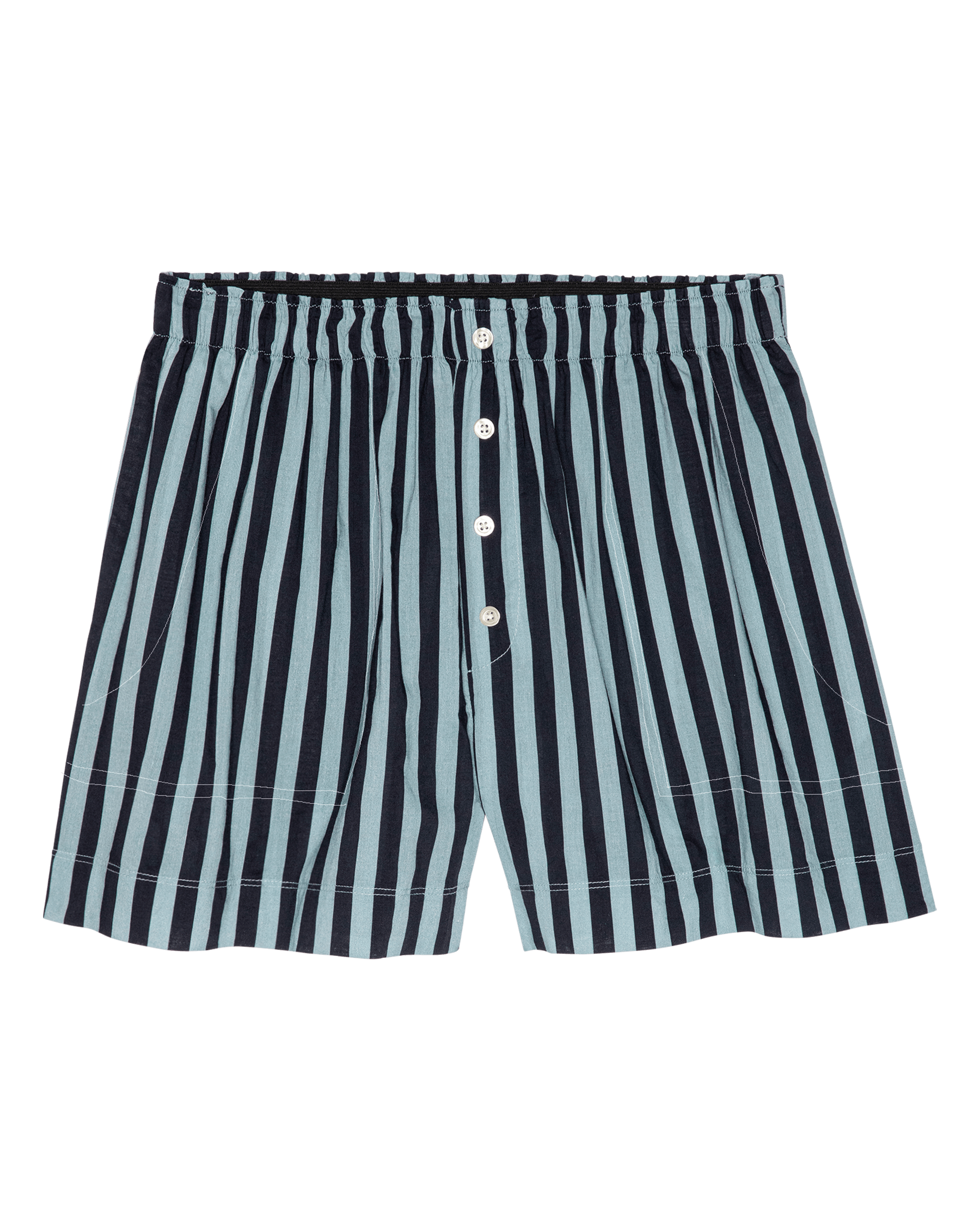 The Boxer Short. -- Blue Club Stripe
