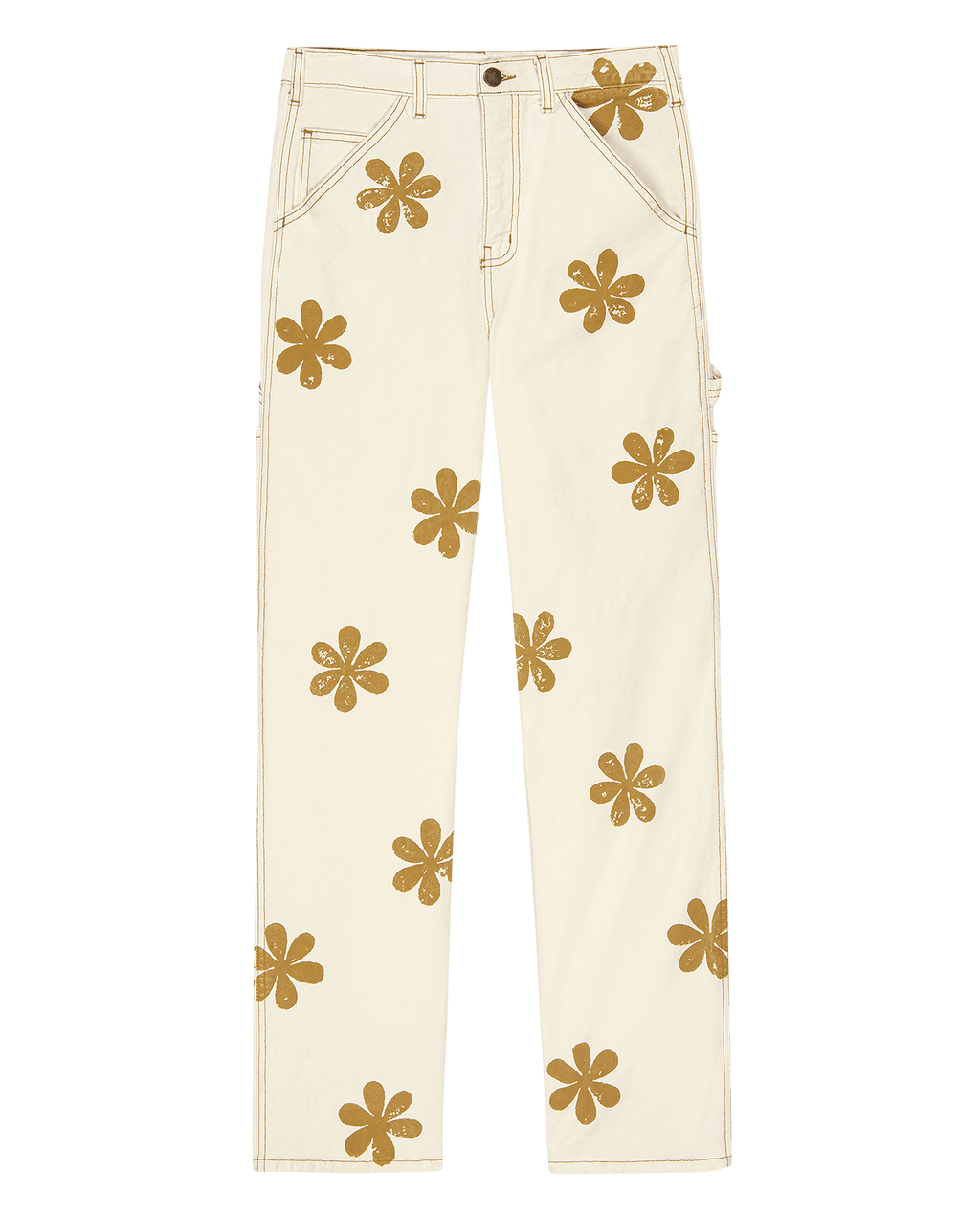 The Carpenter Pant with Daisy Stamp. -- Natural