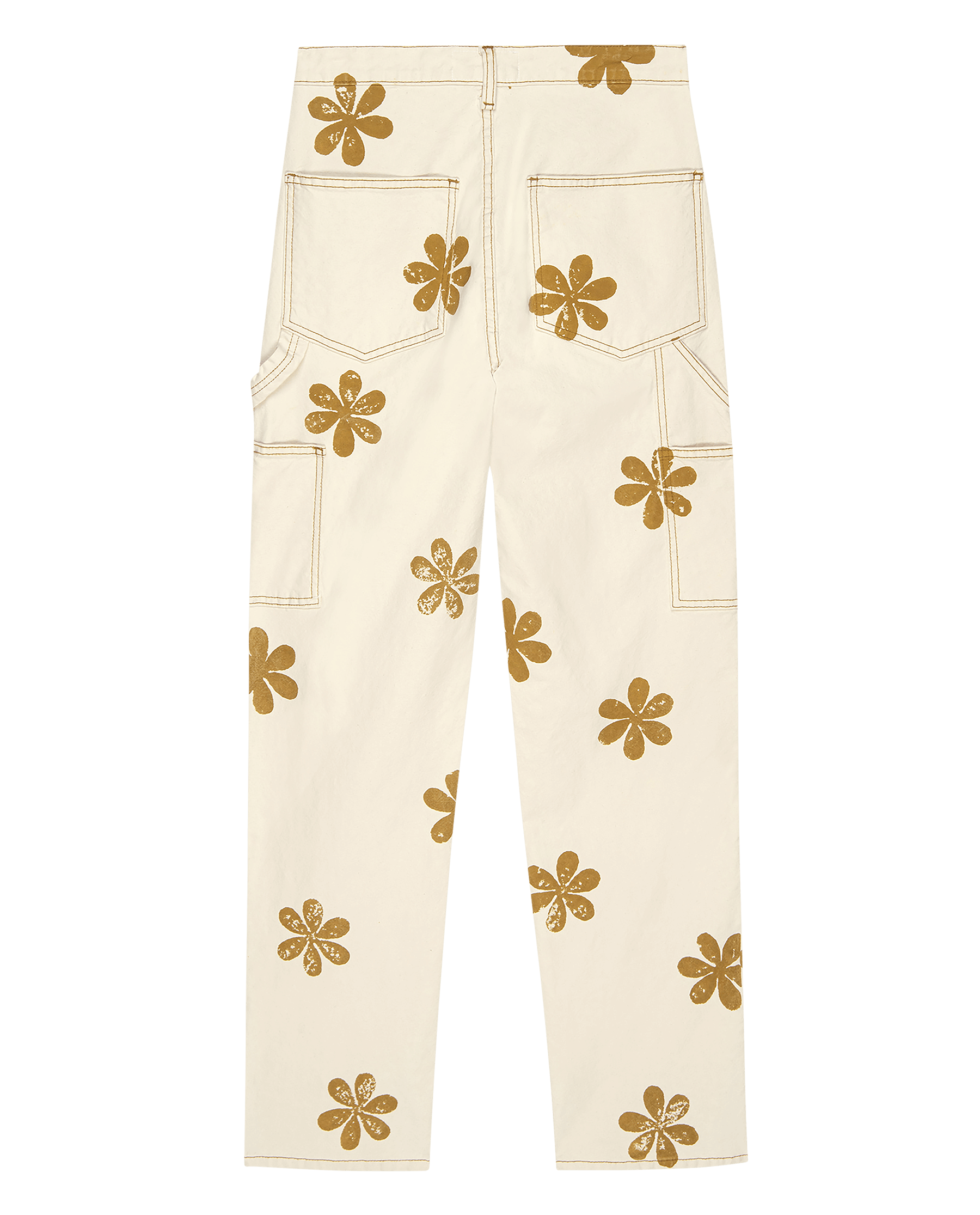 The Carpenter Pant with Daisy Stamp. -- Natural