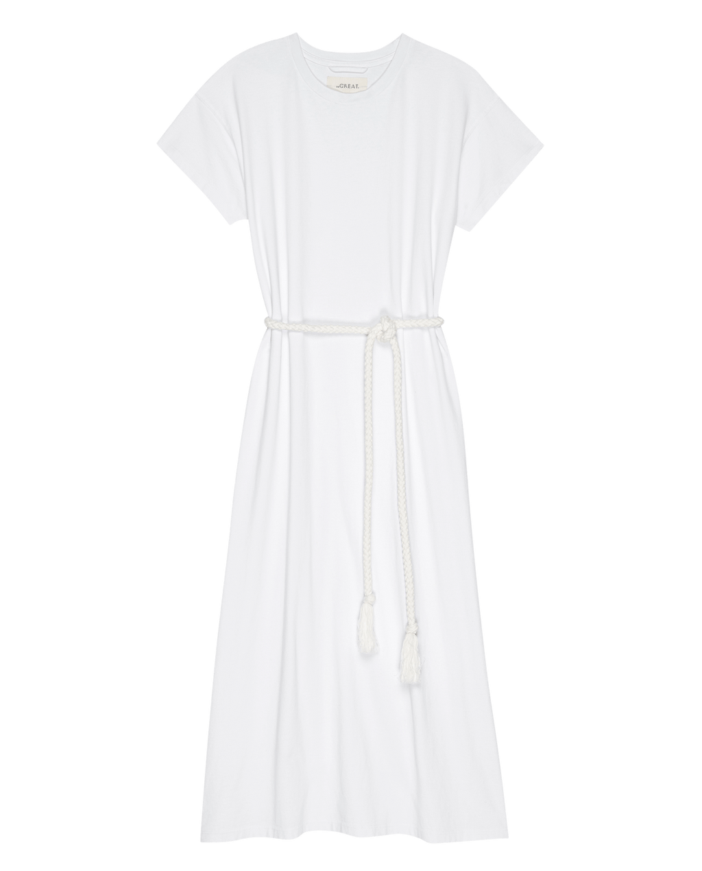 The Boxy Tee Dress. -- True White