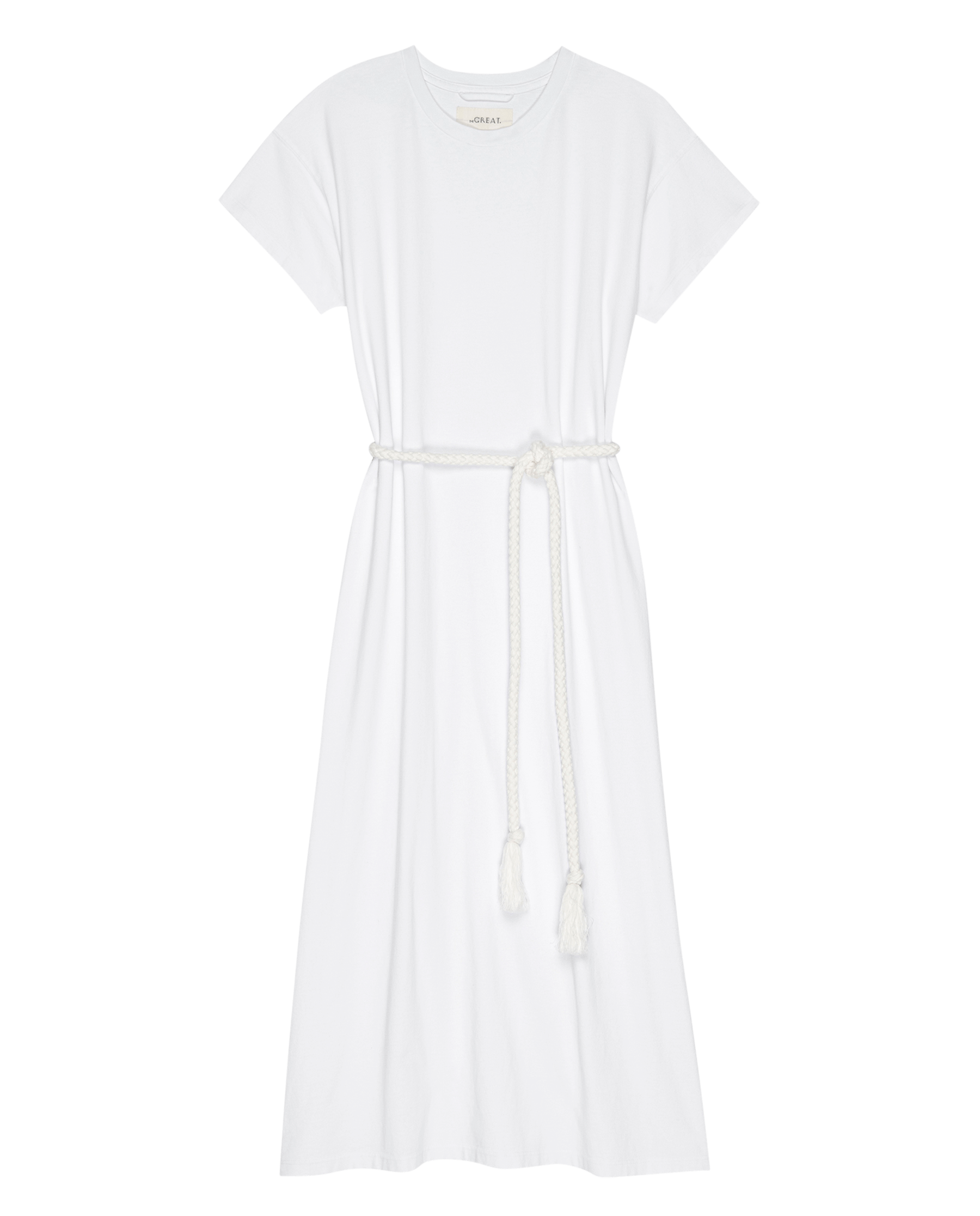 The Boxy Tee Dress. -- True White