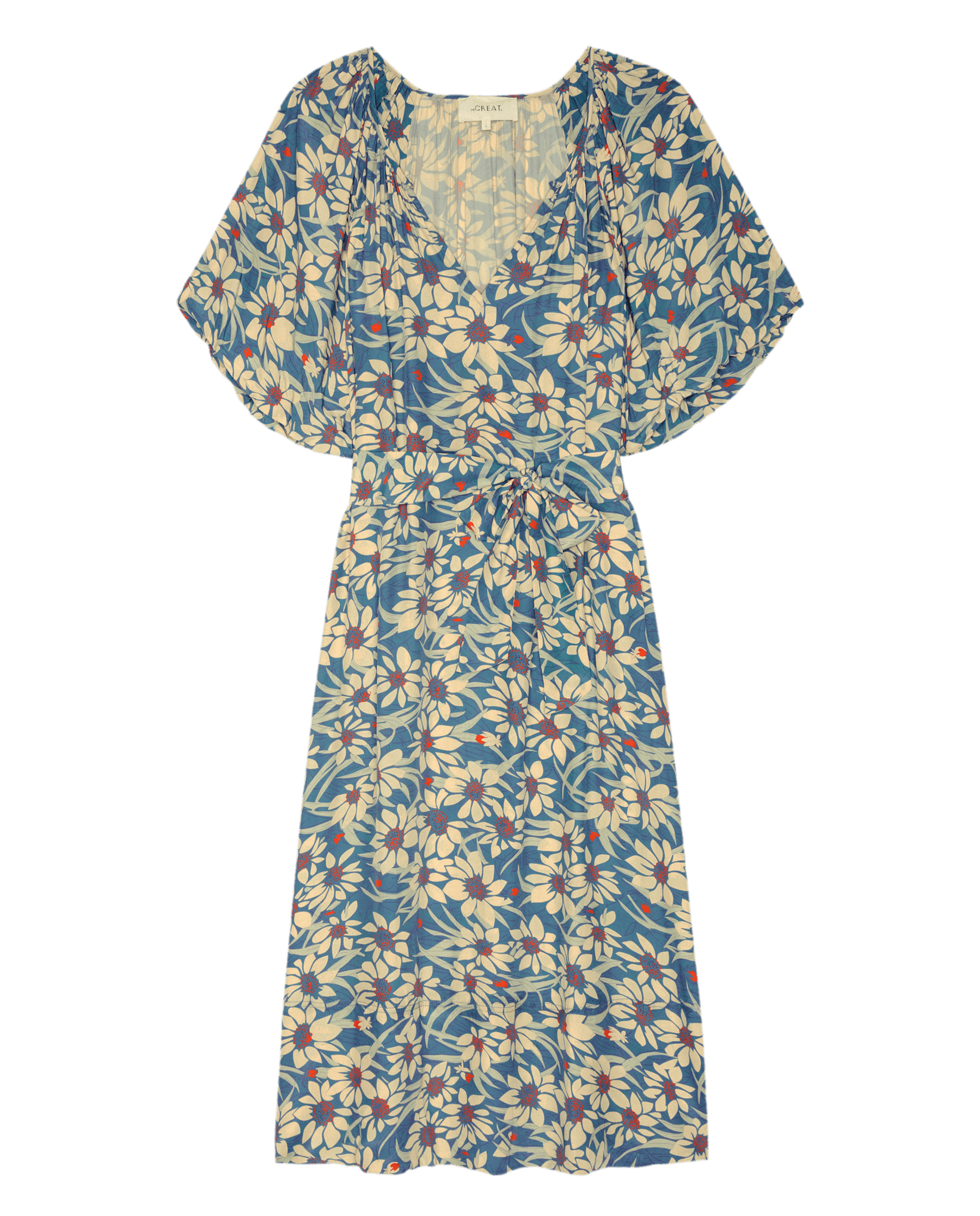 The Fairground Dress. -- Blue Scattered Bloom