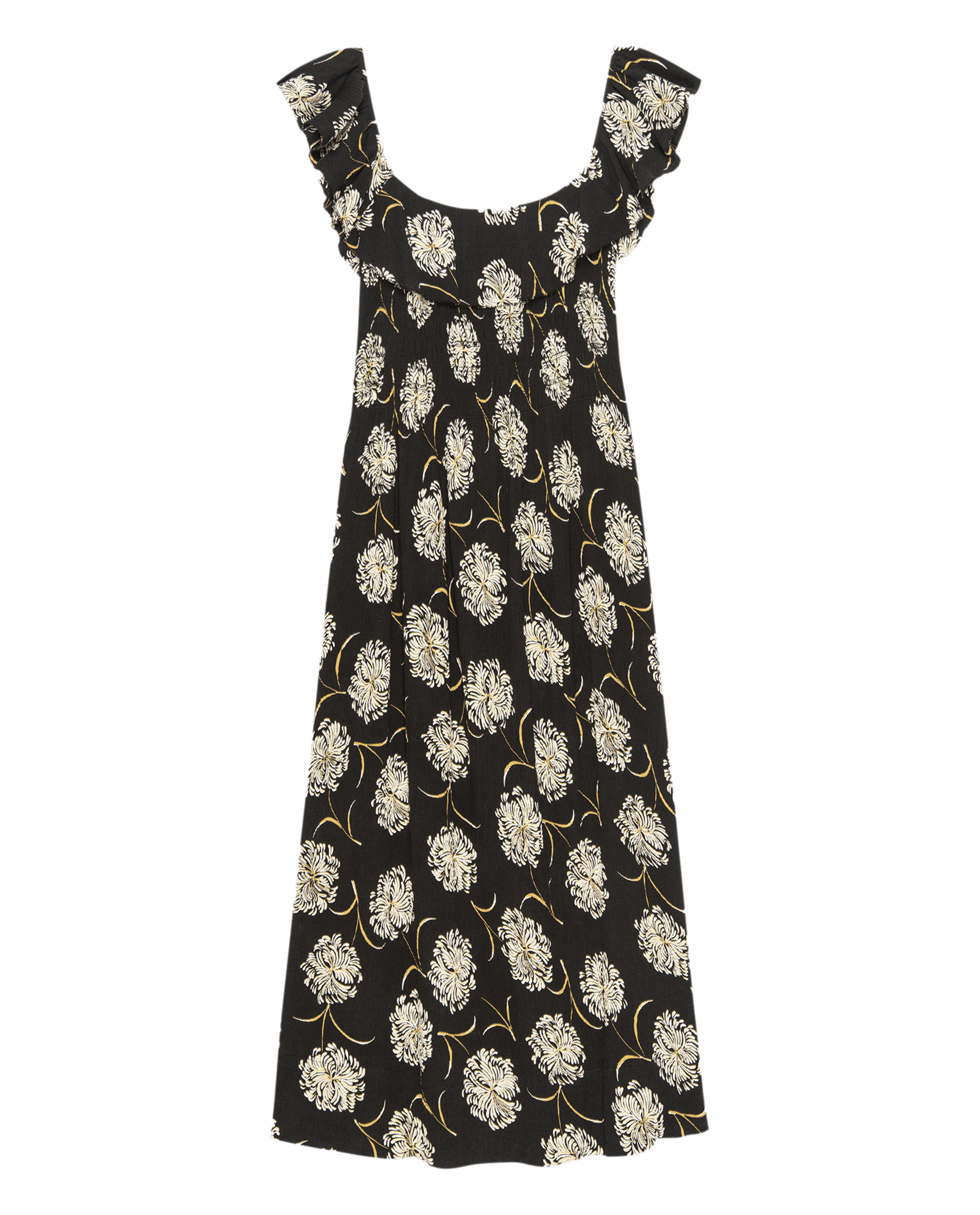 The Havana Dress. -- Black Dancing Floral