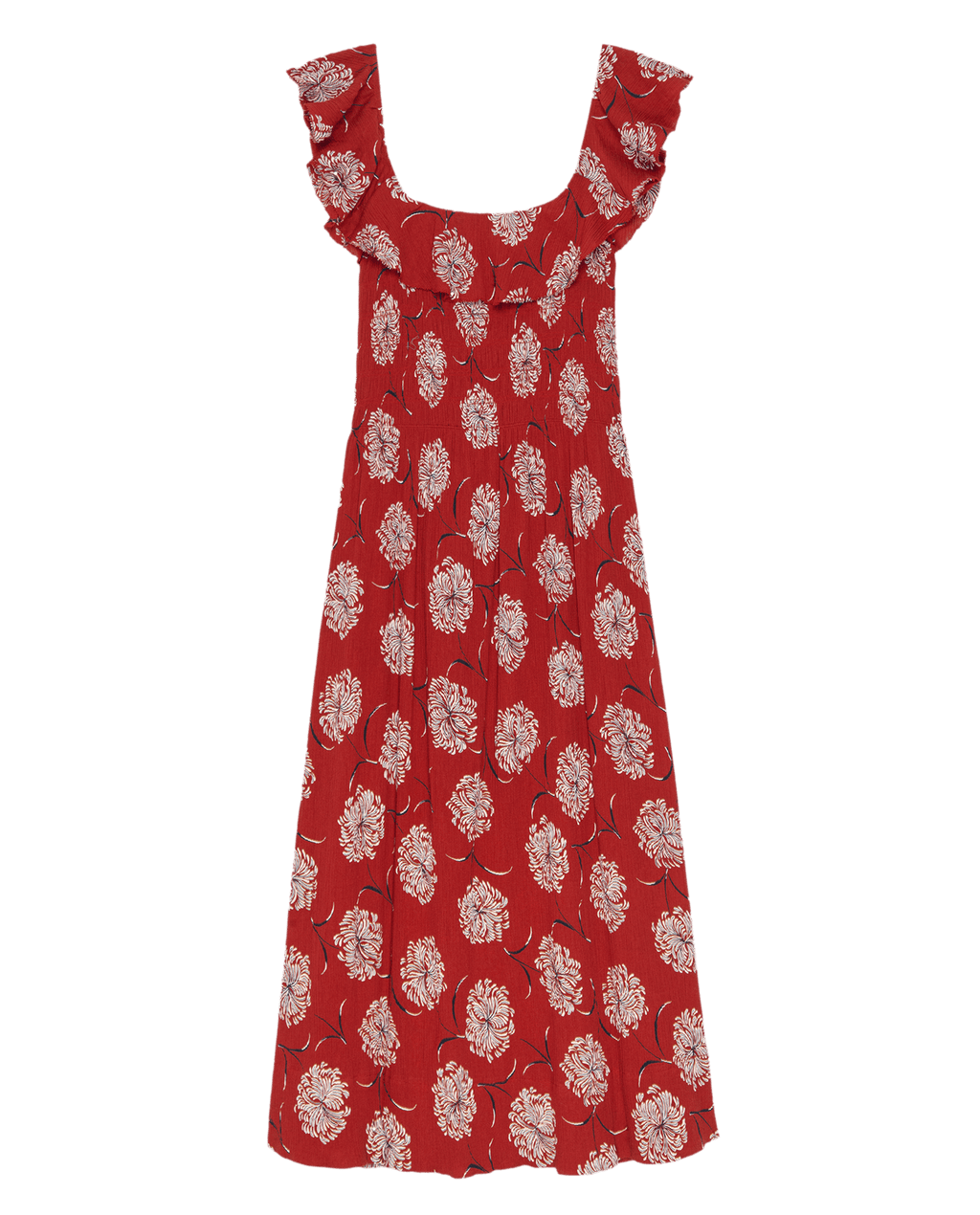 The Havana Dress. -- True Red Dancing Floral
