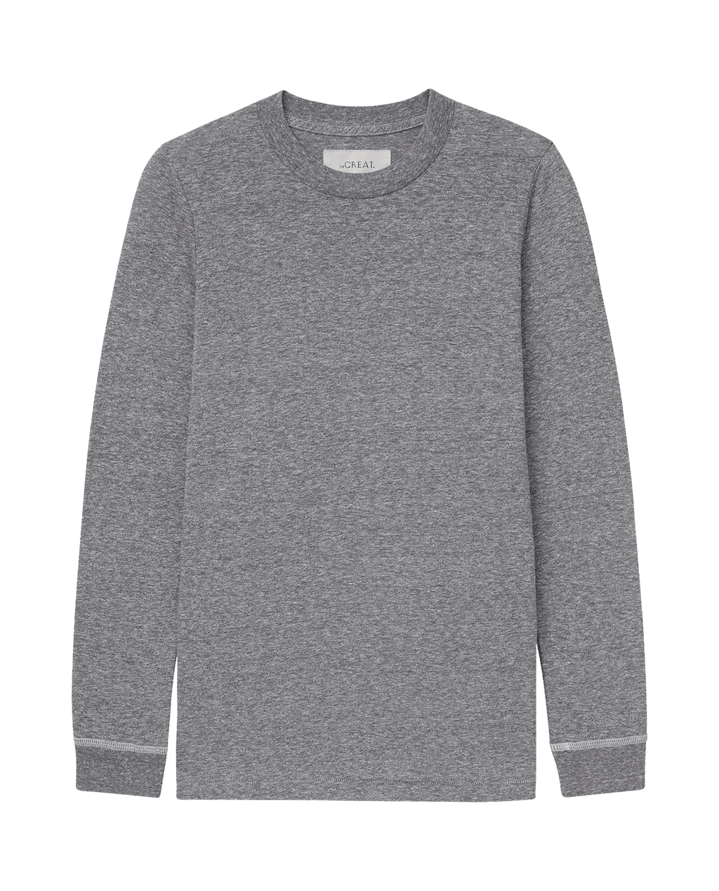The Long Sleeve Slim Tee. Solid -- Heather Grey