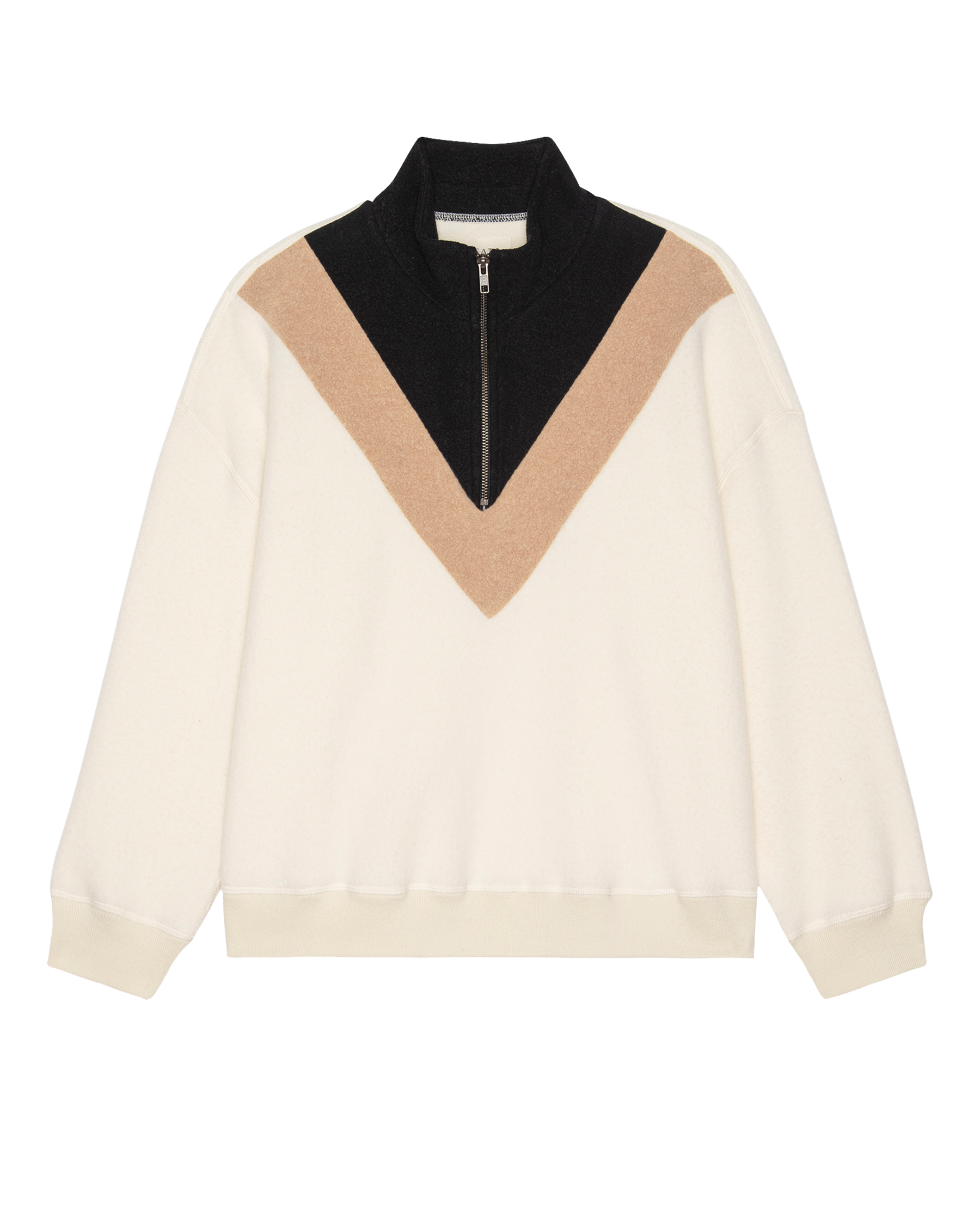 The Colorblock Plush Chalet Sweatshirt. -- Washed White