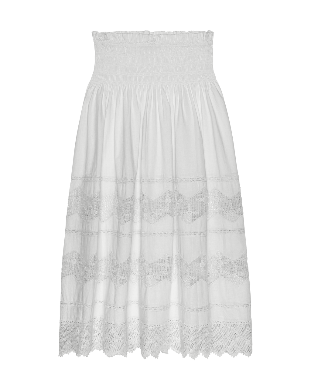 The Rosette Crochet Canary Skirt. -- Cream