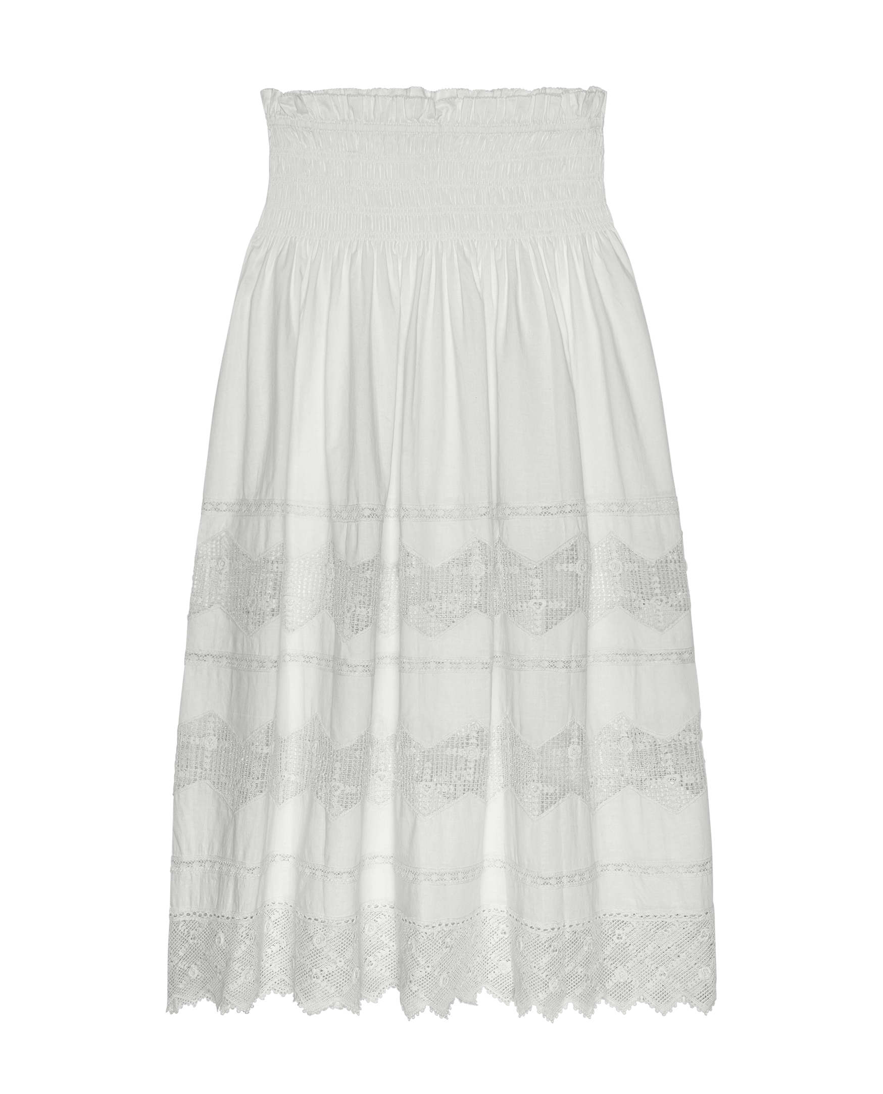 The Rosette Crochet Canary Skirt. -- Cream