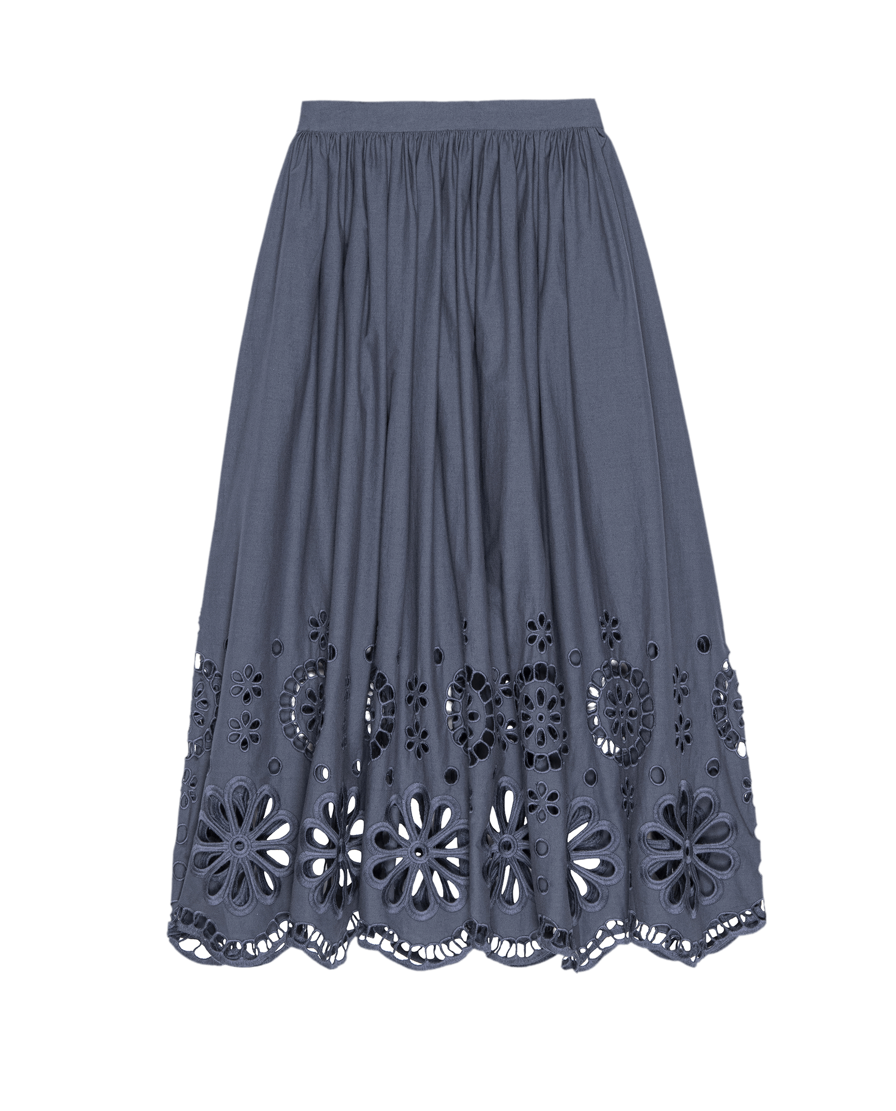 The Super Bloom Eyelet Skirt. -- Vintage Blue