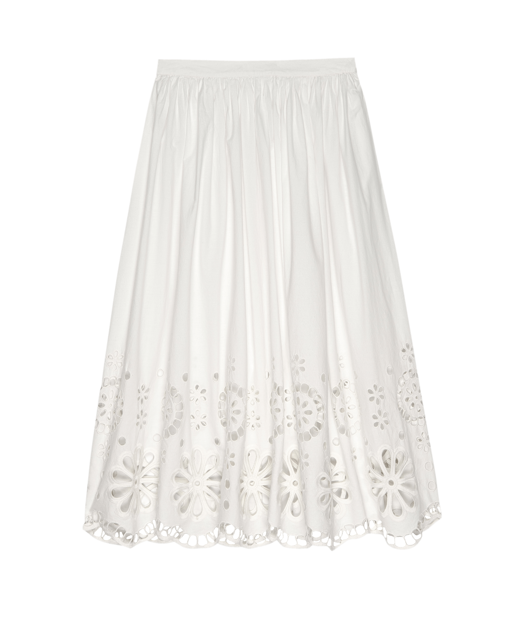 The Super Bloom Eyelet Skirt. -- White