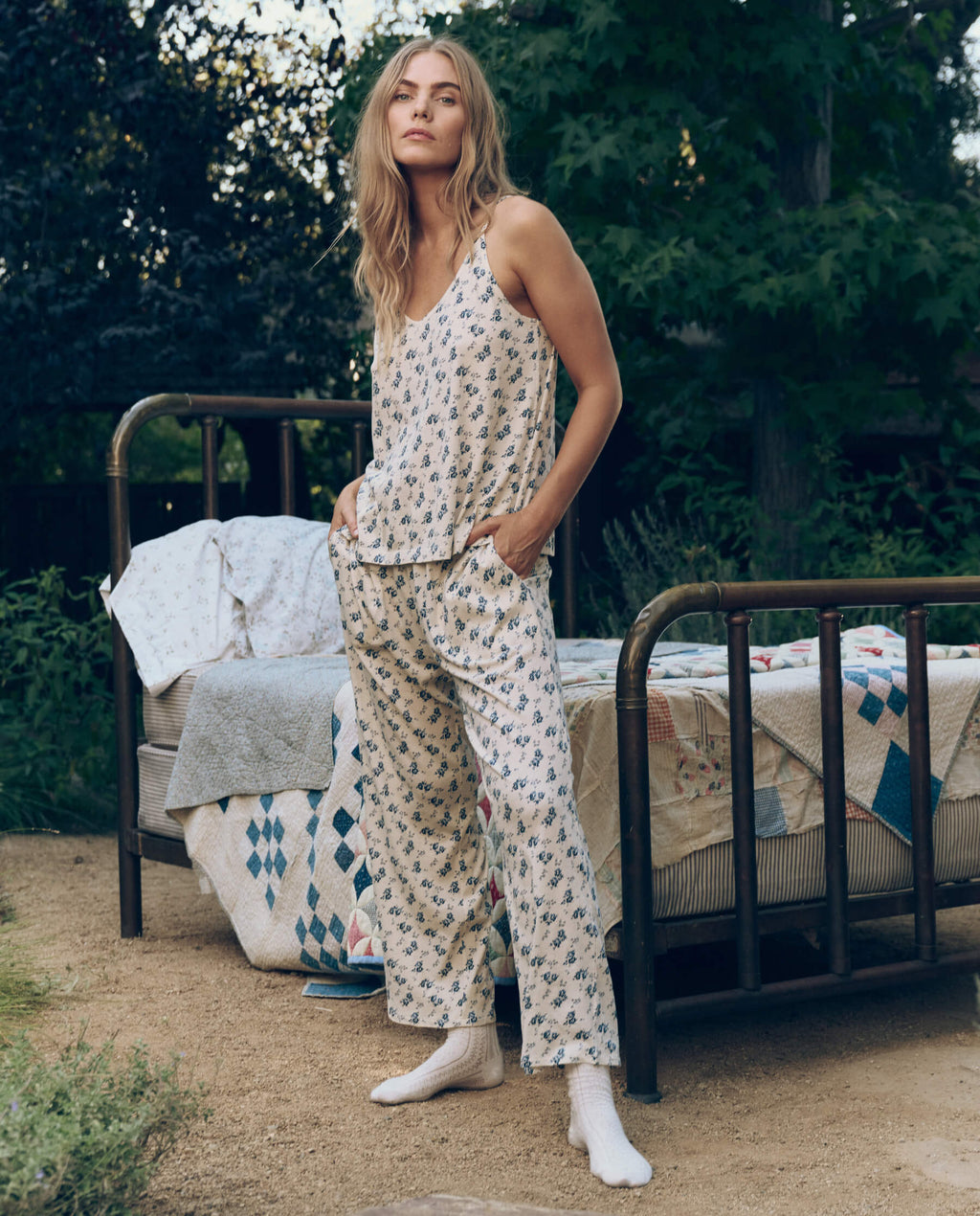 The Jersey Easy Sleep Pant. -- Indigo Rose