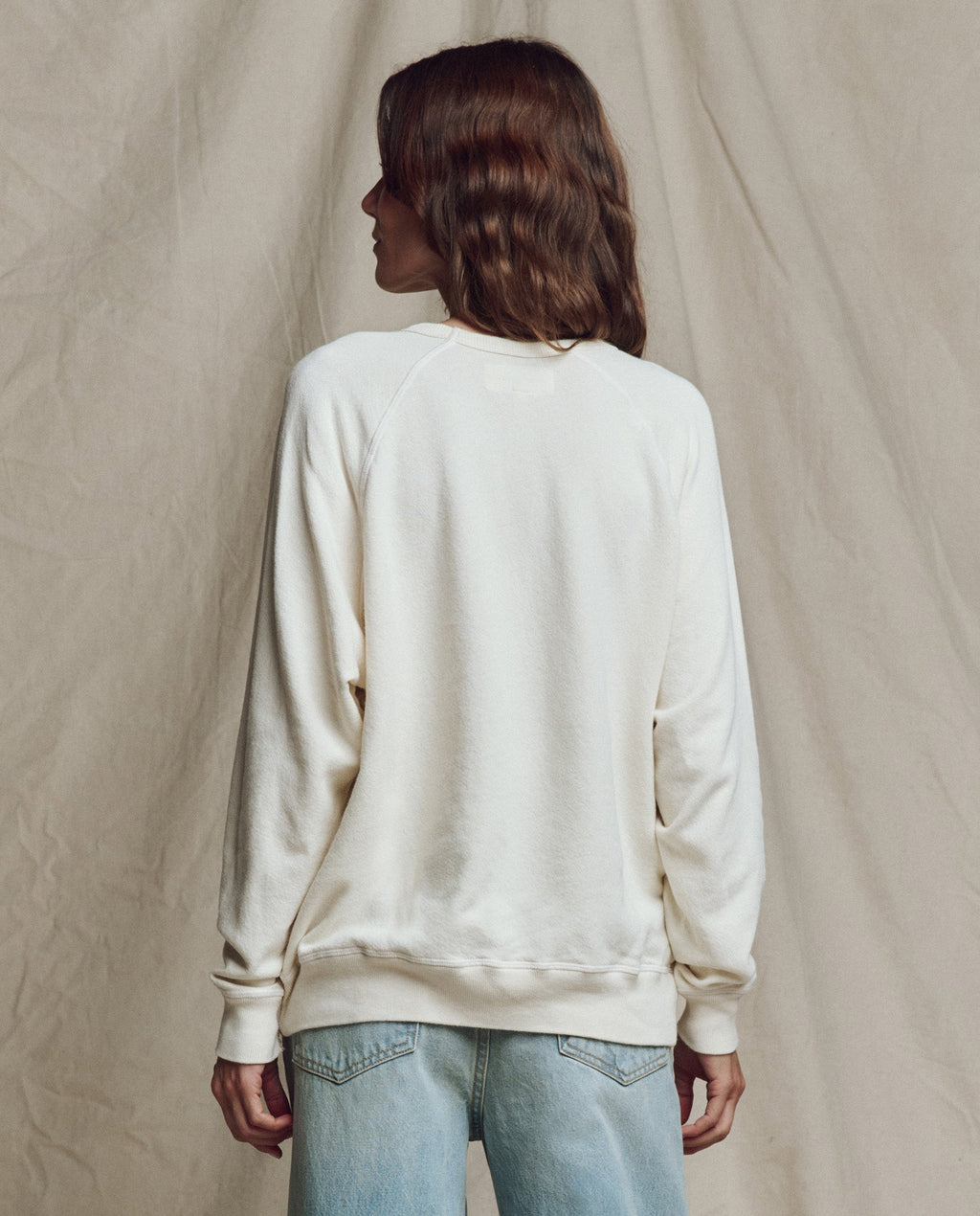 The College Sweatshirt. Solid -- Washed White