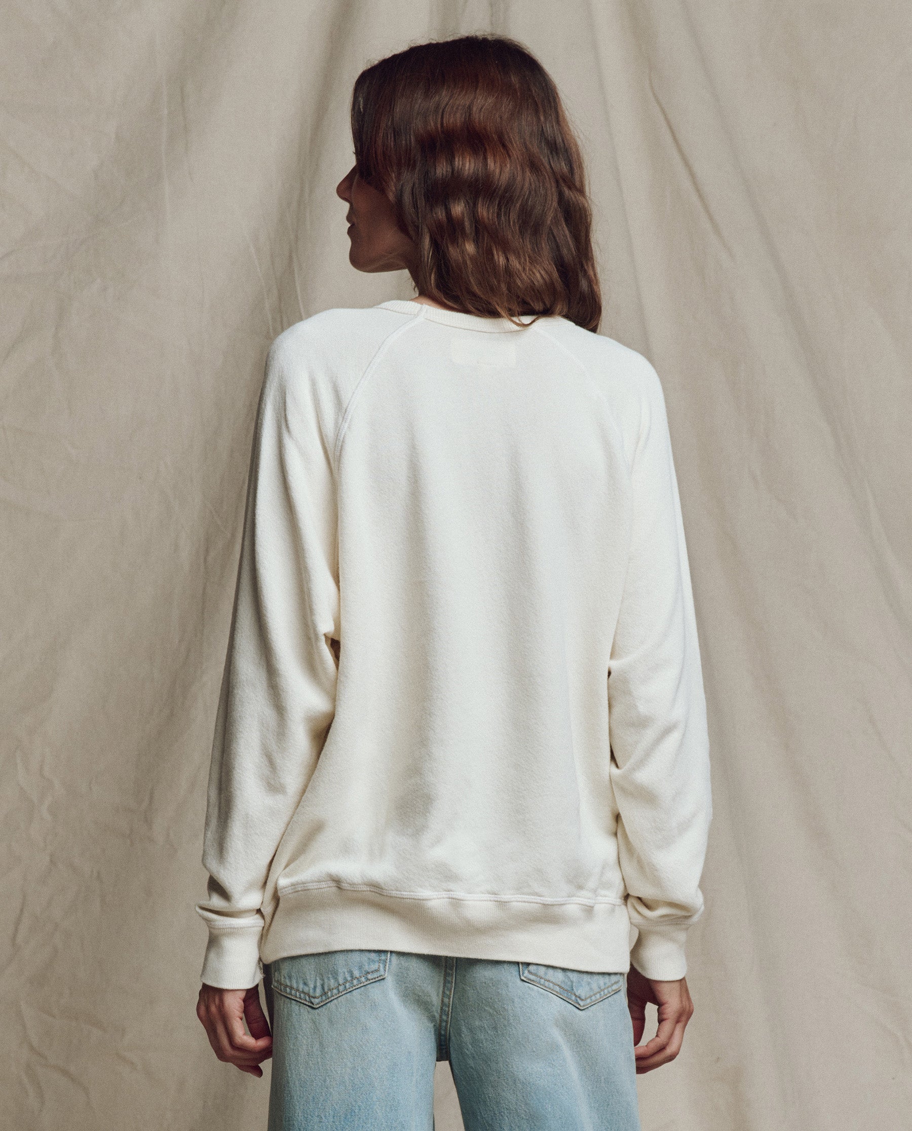 The College Sweatshirt. Solid -- Washed White
