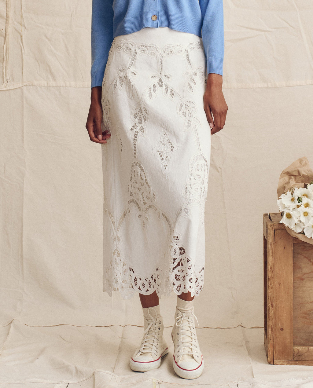 The Picnic Skirt. -- Cream