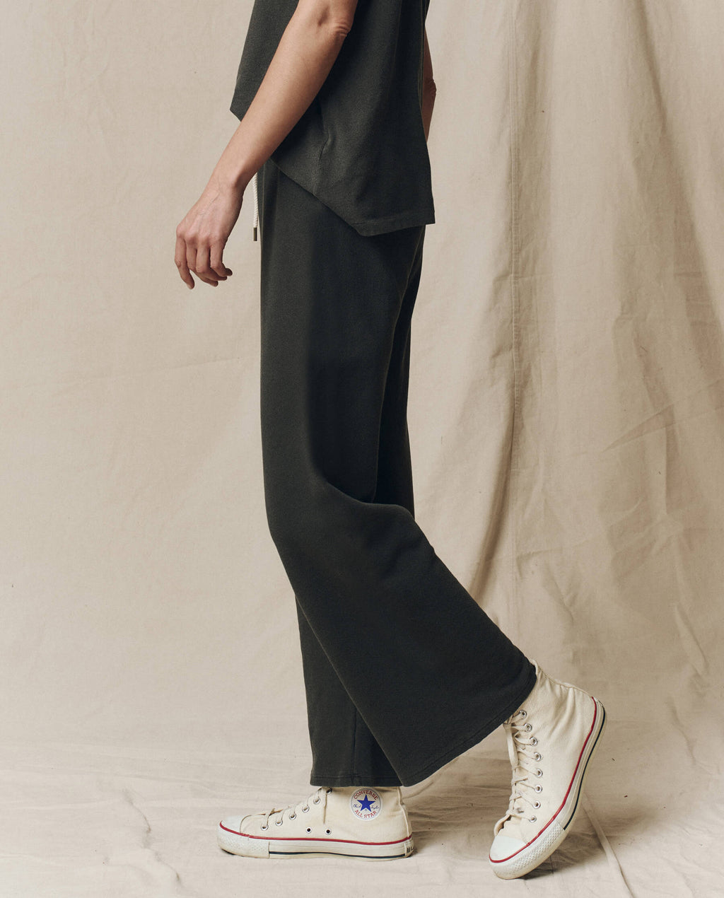 The Lap Sweatpant. Solid -- Washed Black