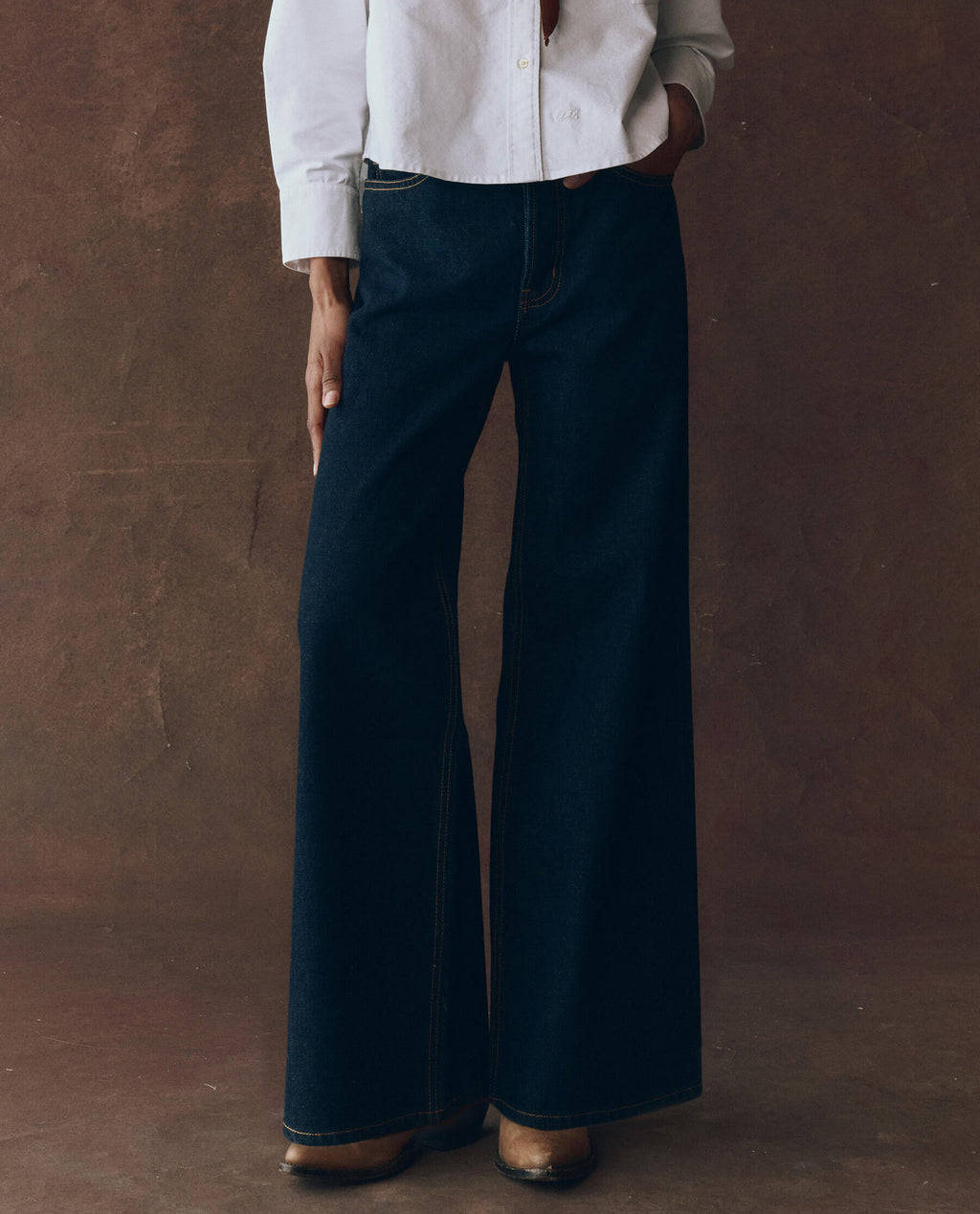 The Slouch Wide Leg Jean. -- Midnight Rinse