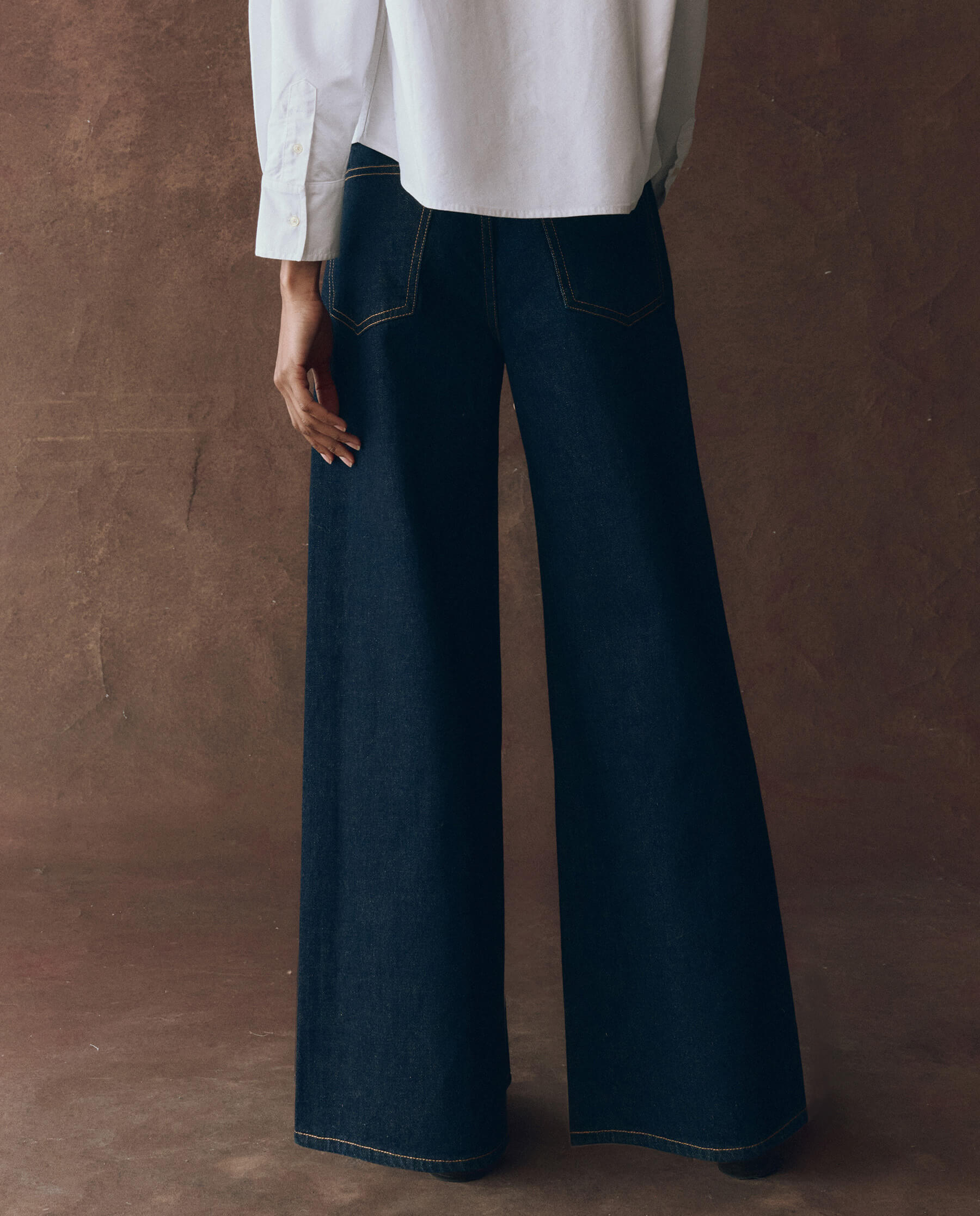 The Slouch Wide Leg Jean. -- Midnight Rinse