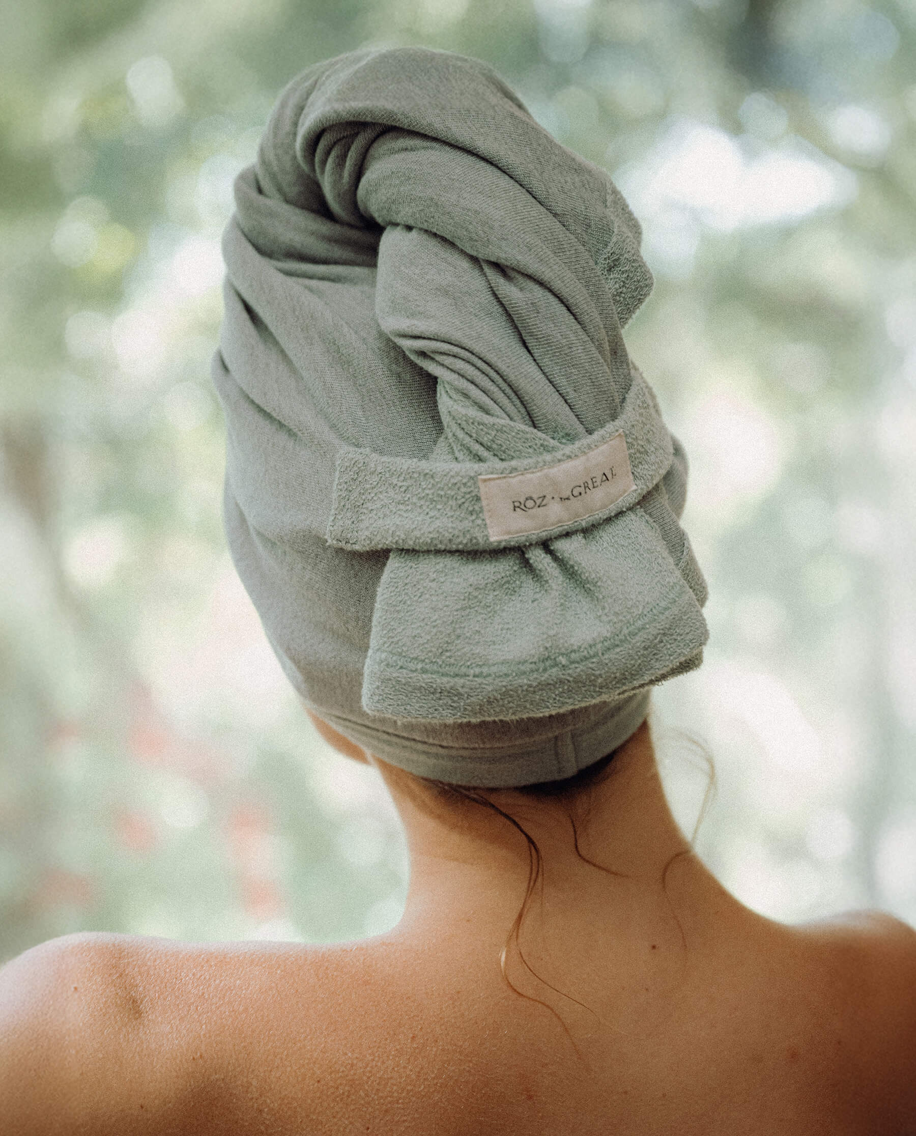 RŌZ +   The Sweatshirt Hair Towel. -- Seaglass