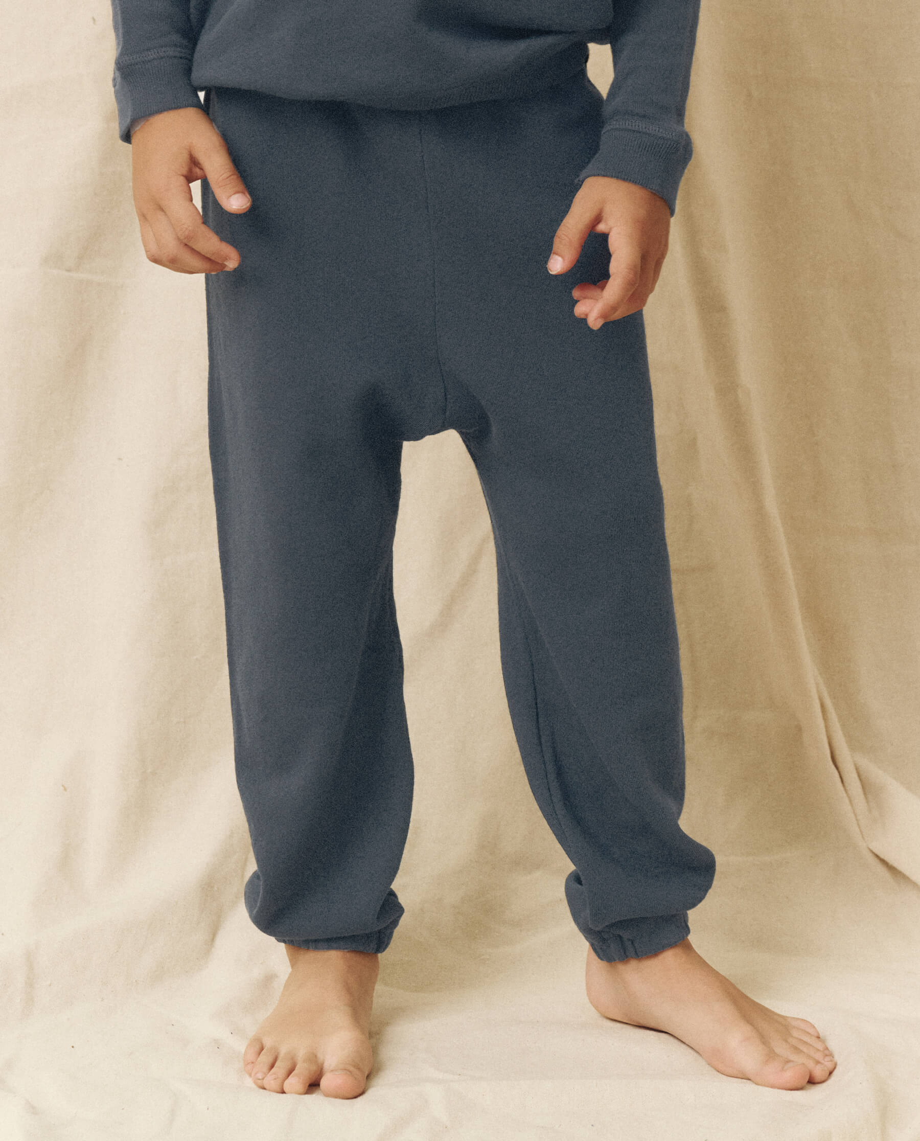 The Little Stadium Sweatpant. Solid -- Washed Navy