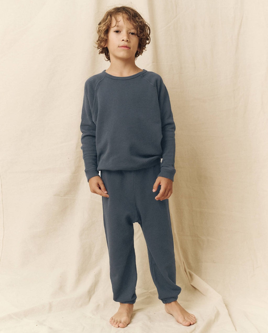 The Little Stadium Sweatpant. Solid -- Washed Navy