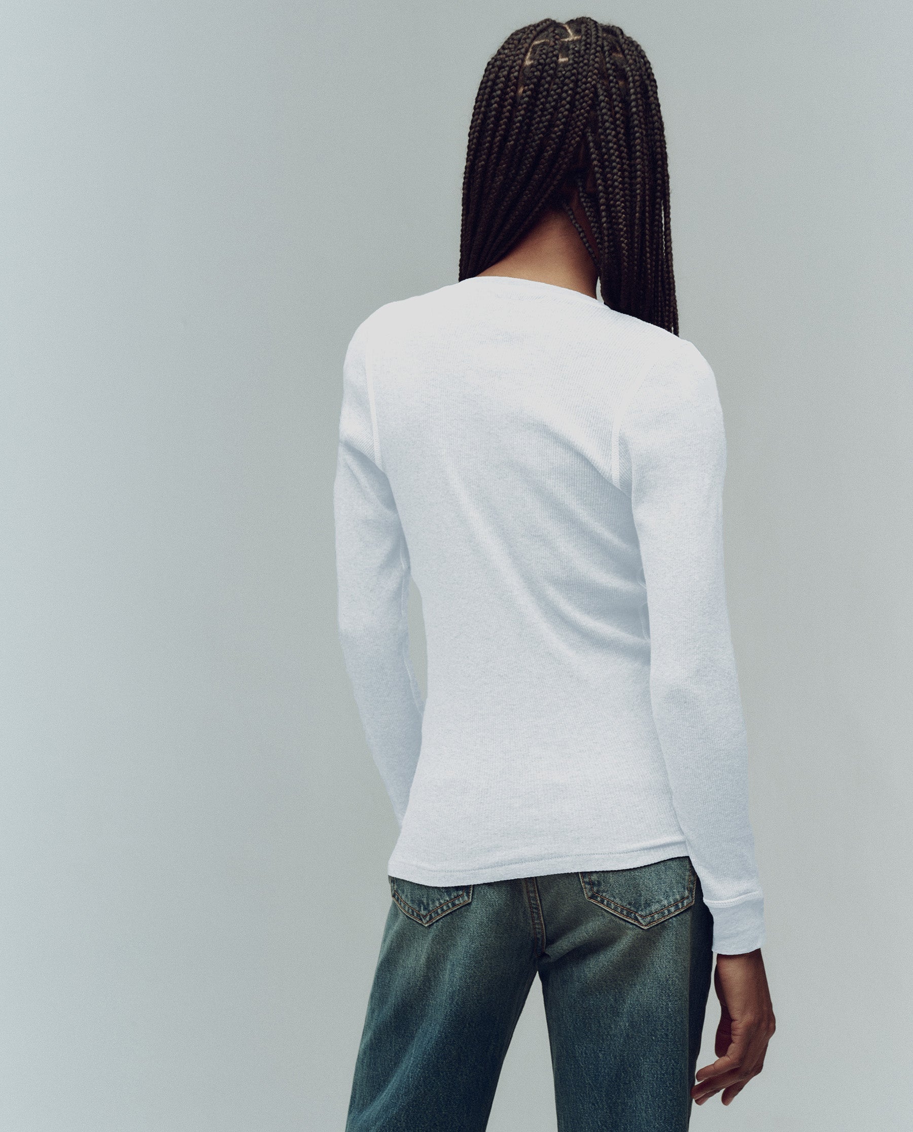 The Baby Rib Henley. -- True White