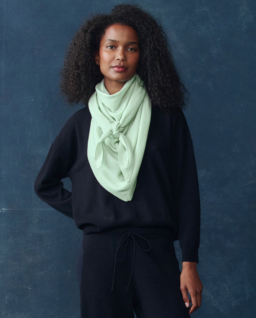 The Cashmere Kerchief Scarf. -- Mint