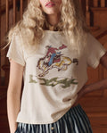 The Little Tee w/ Rider Graphic. -- Washed White