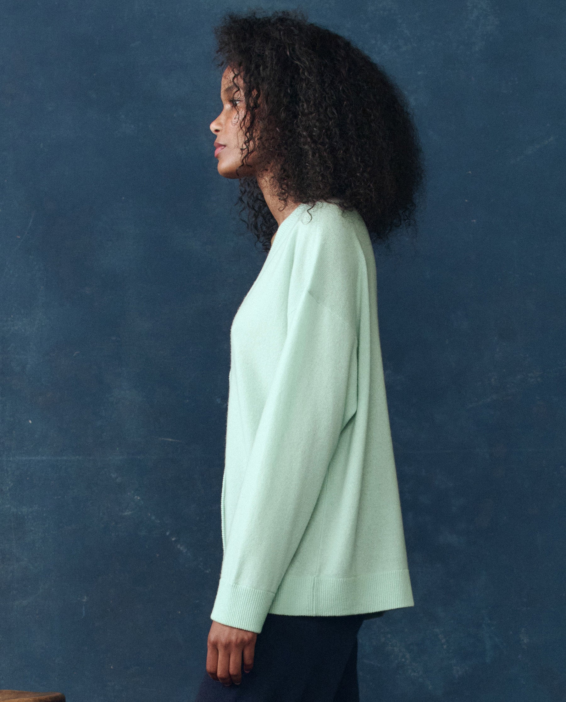 The Cashmere Slouch Cardigan. -- Mint