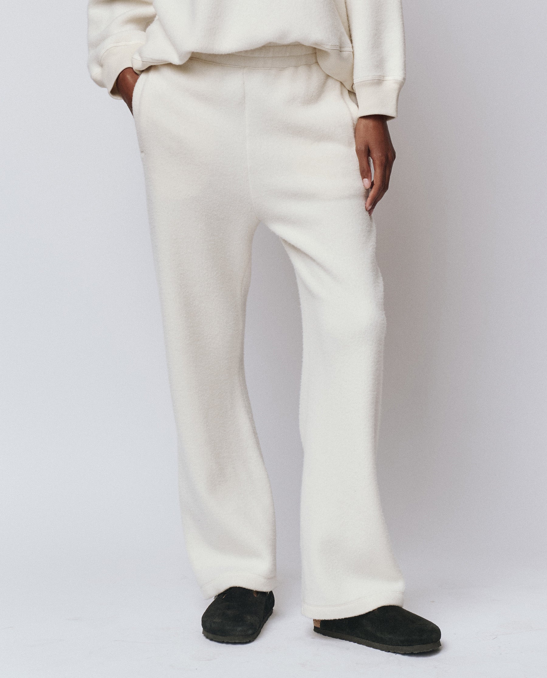 The Plush Victory Sweatpant. -- Washed White