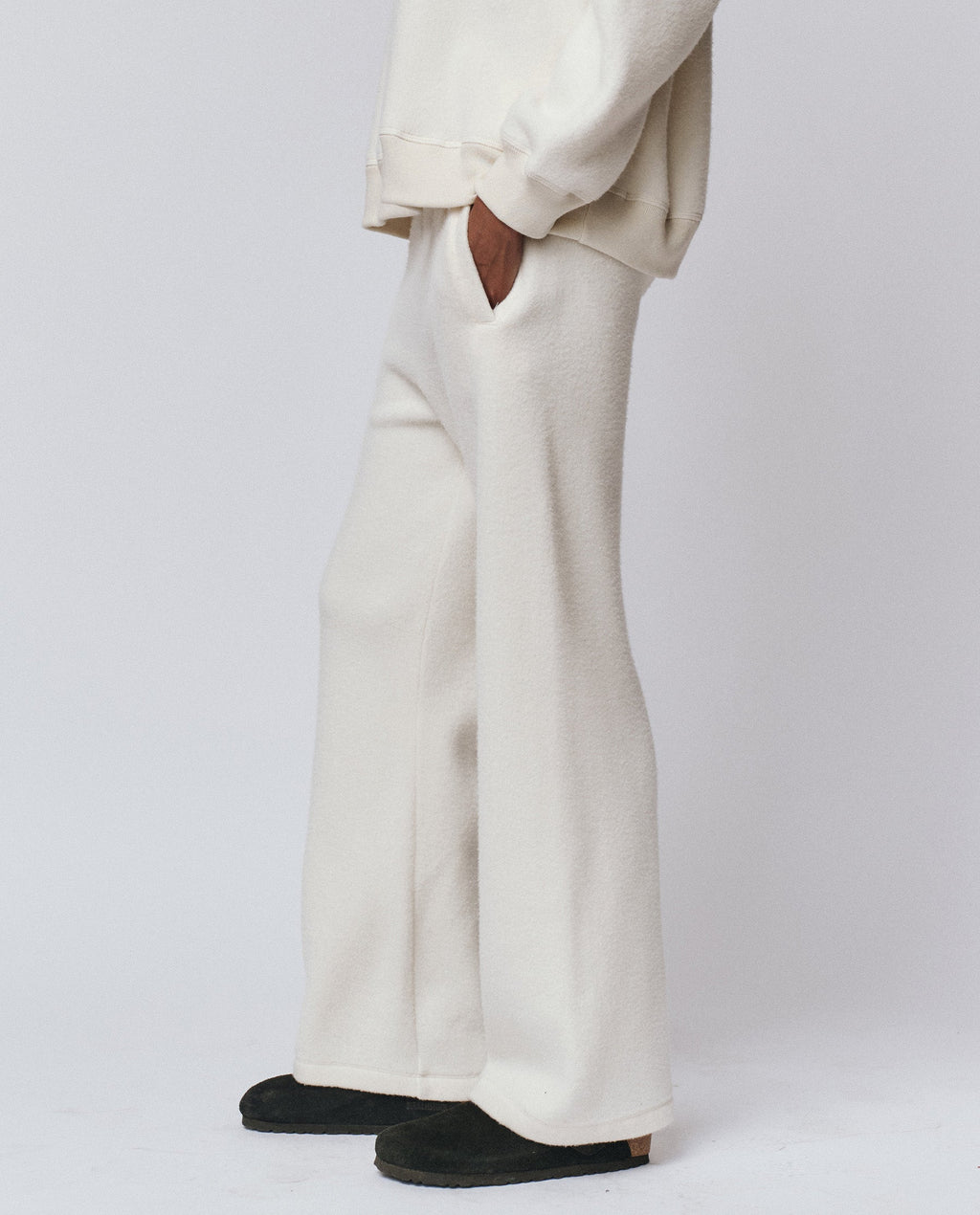 The Plush Victory Sweatpant. -- Washed White