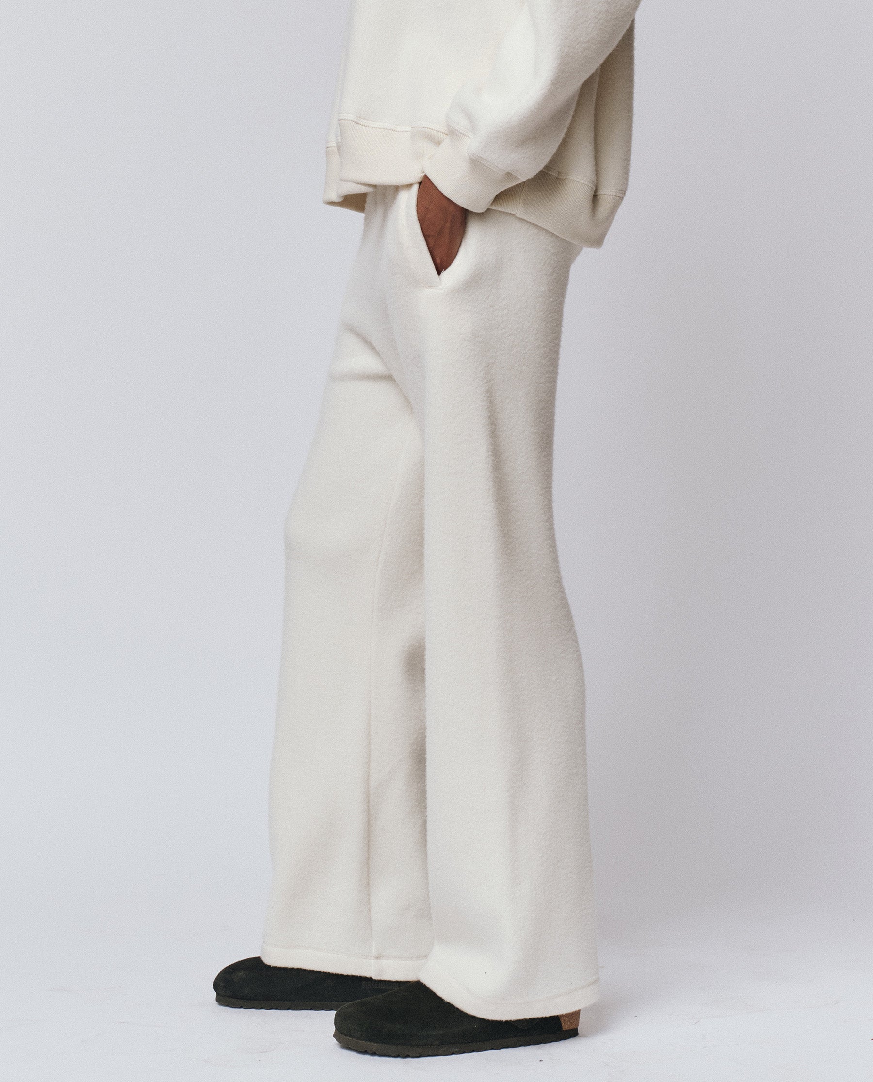 The Plush Victory Sweatpant. -- Washed White