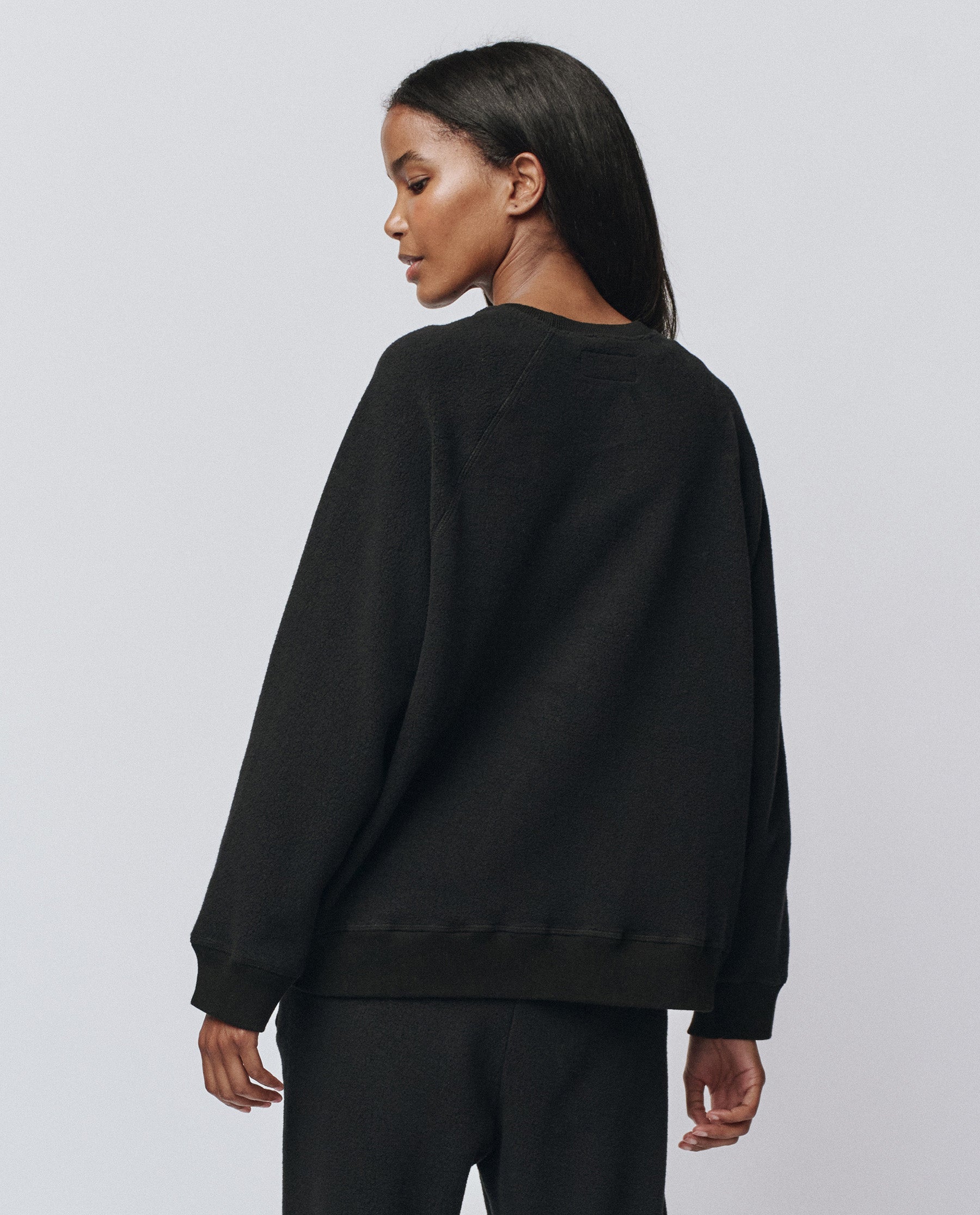 The Plush Slouch Sweatshirt. -- Almost Black