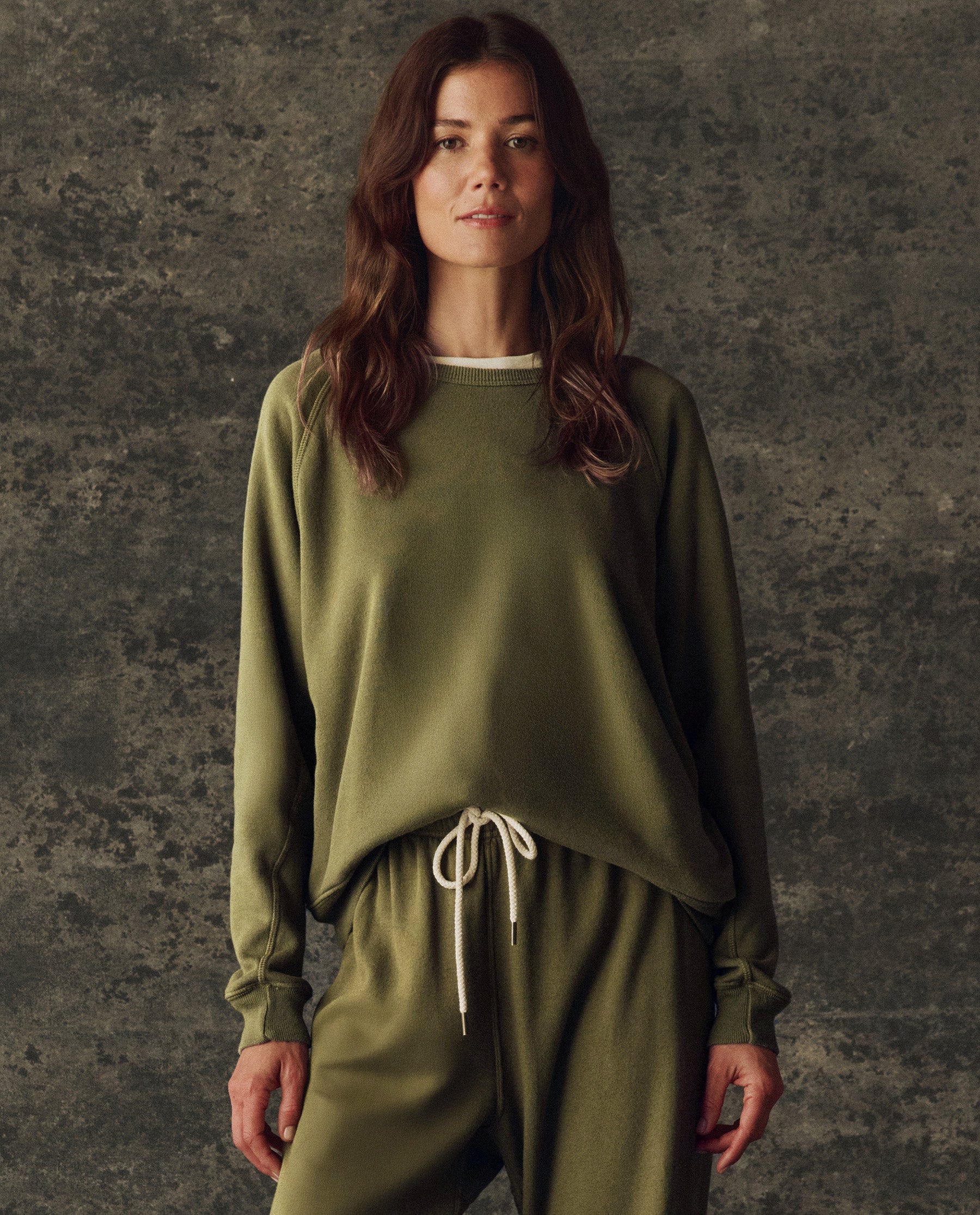 The Fleece Rookie Sweatshirt. Solid -- Army