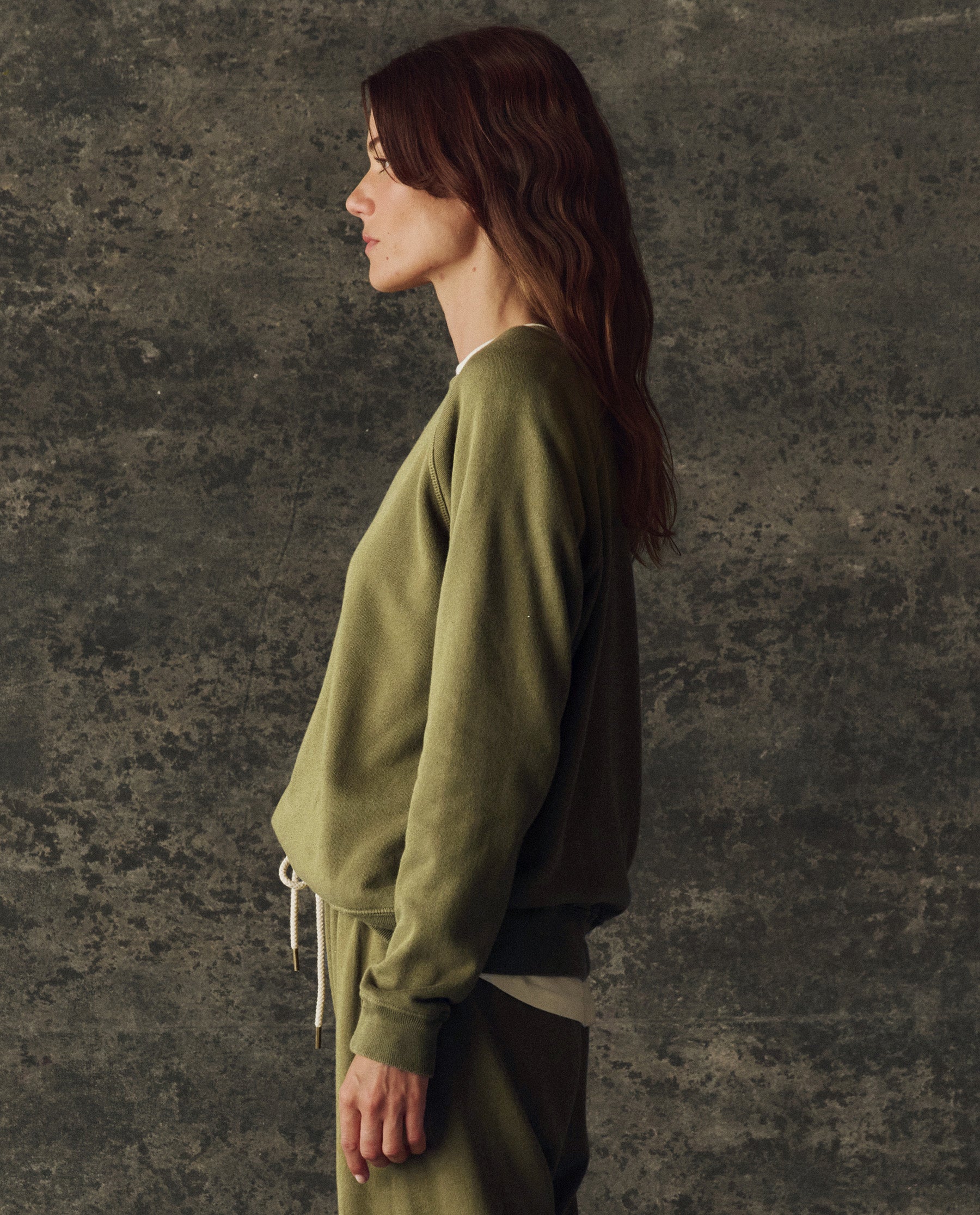 The Fleece Rookie Sweatshirt. Solid -- Army