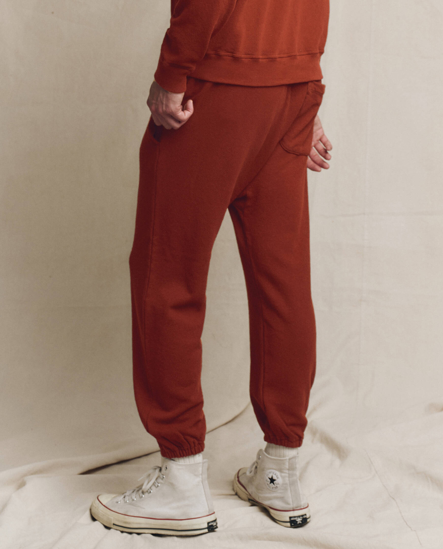 The Men's Stadium Sweatpant. Solid -- Brick