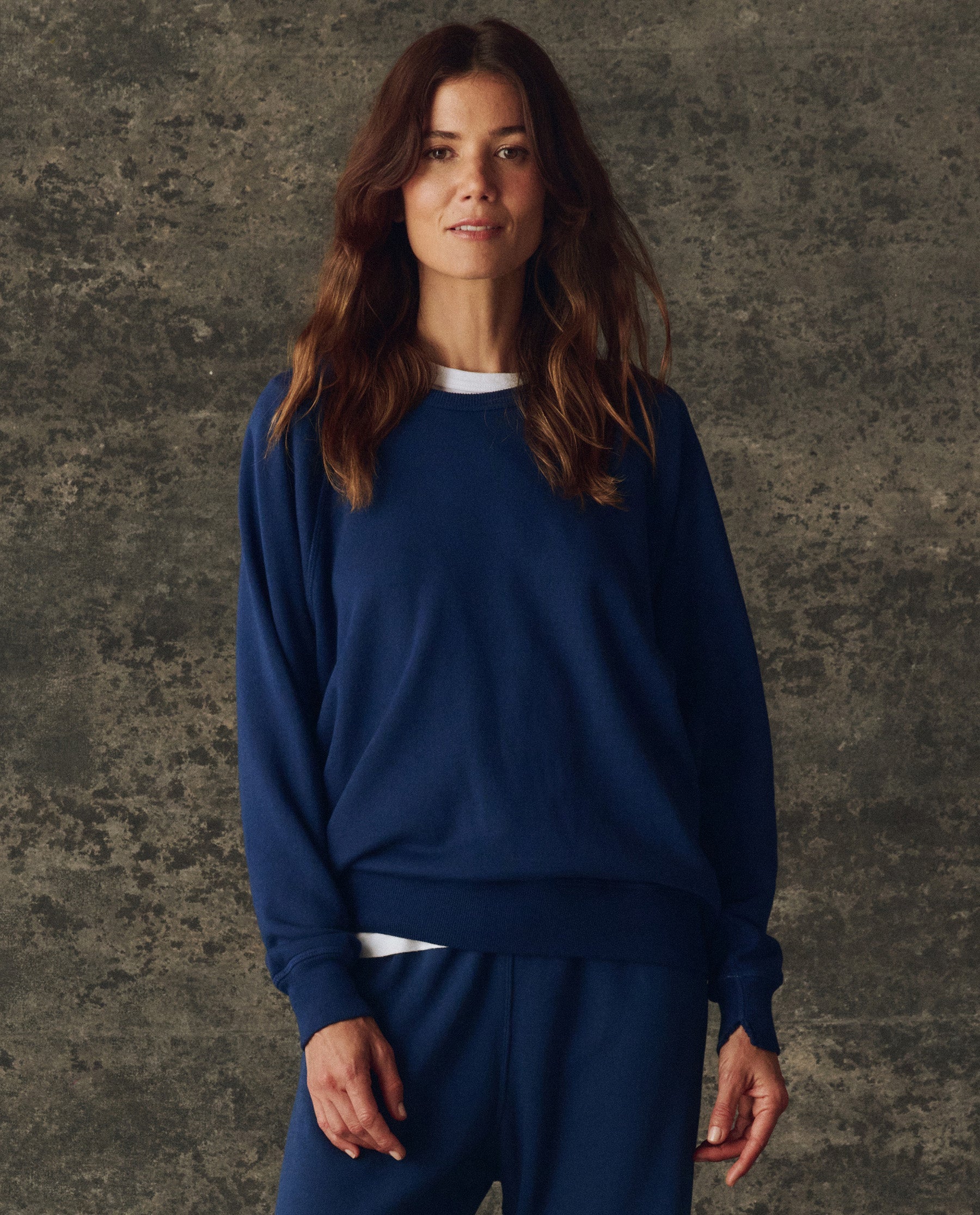 The Fleece Rookie Sweatshirt. Solid -- Navy
