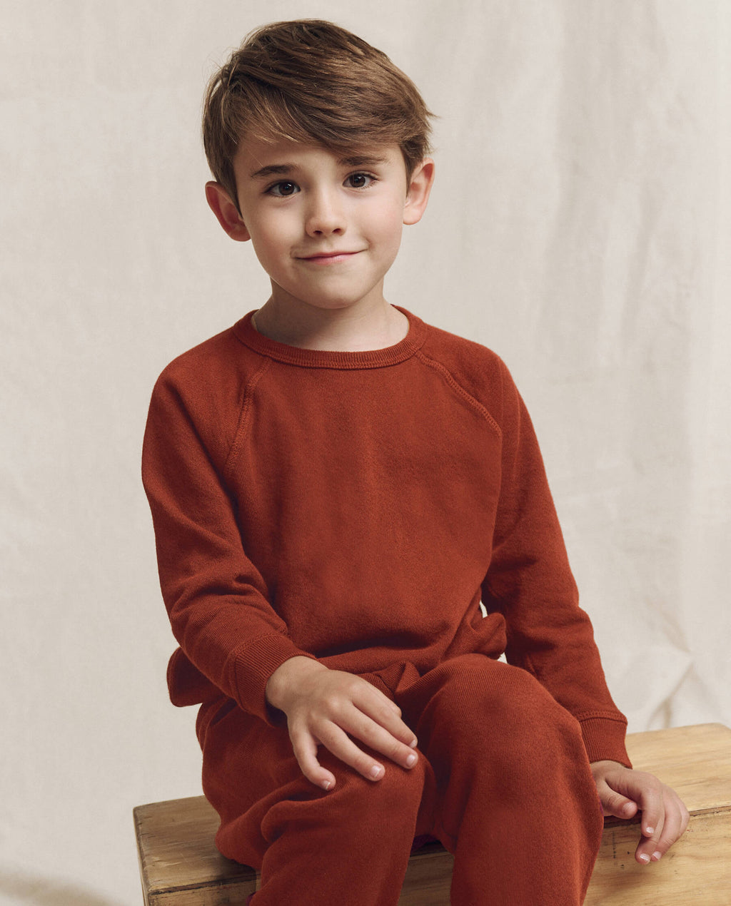 The Little College Sweatshirt. Solid -- Brick