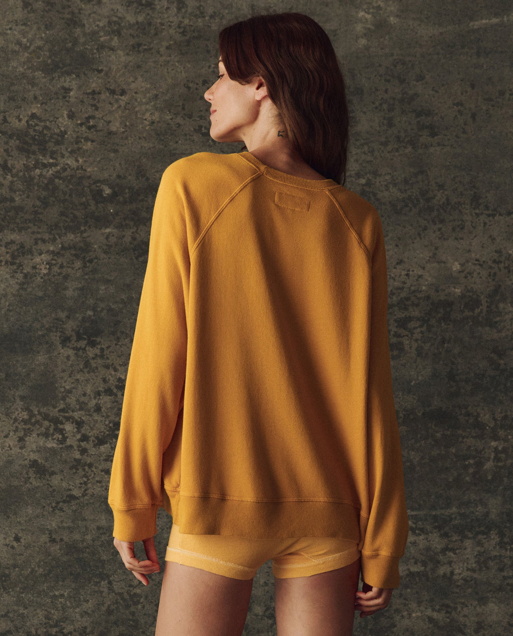 The Fleece Slouch Sweatshirt. Solid -- Bright Yellow
