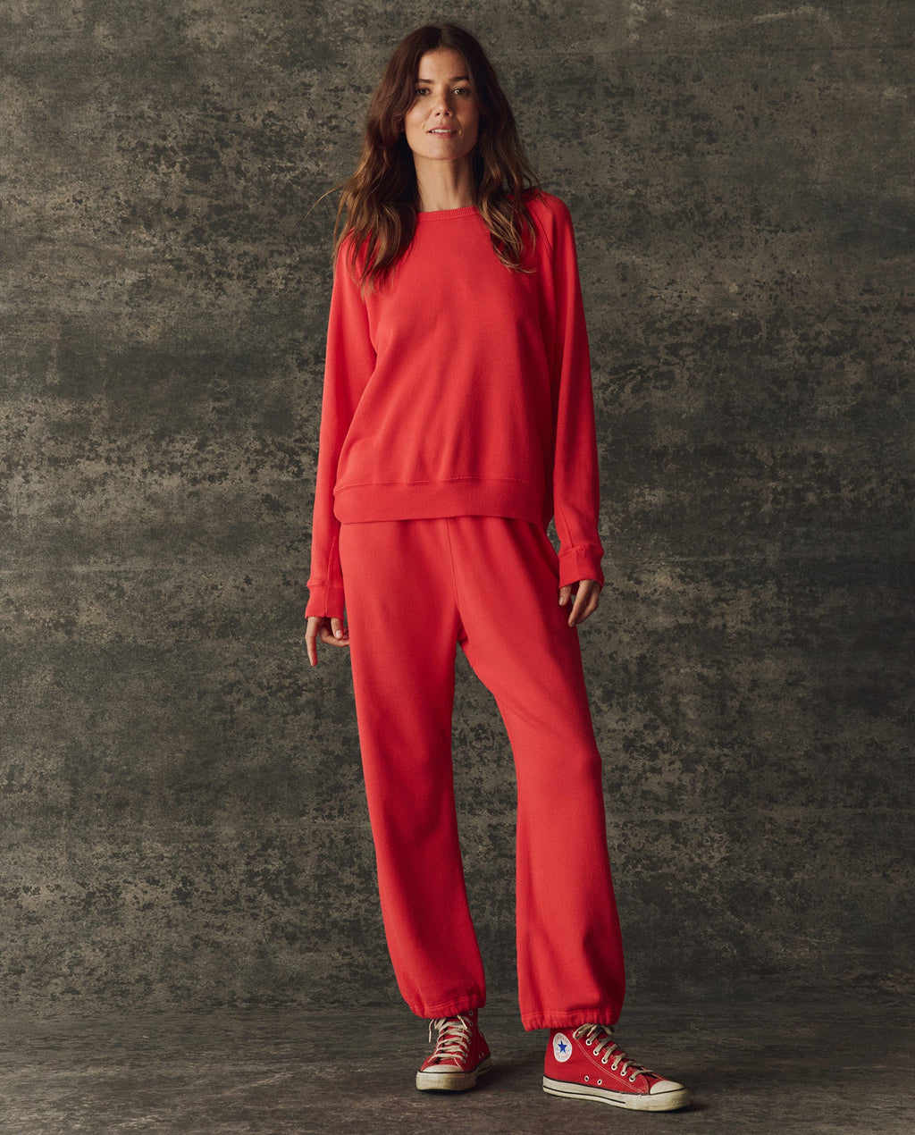 The Fleece Rookie Sweatshirt. Solid -- Bright Red