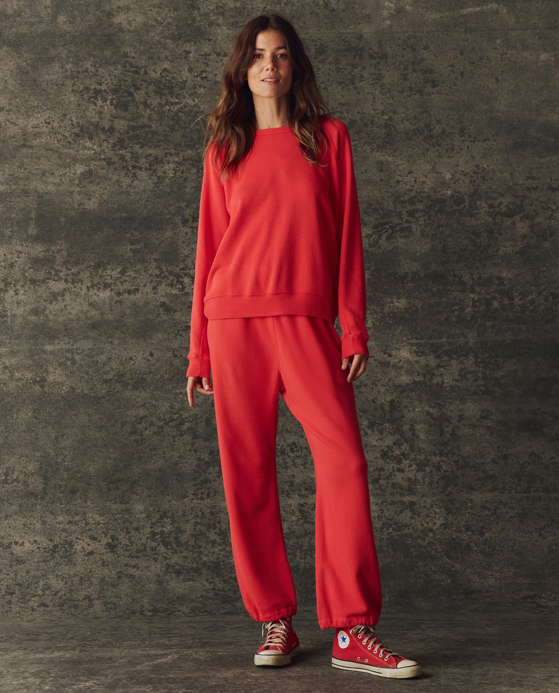 The Fleece Rookie Sweatshirt. Solid -- Bright Red