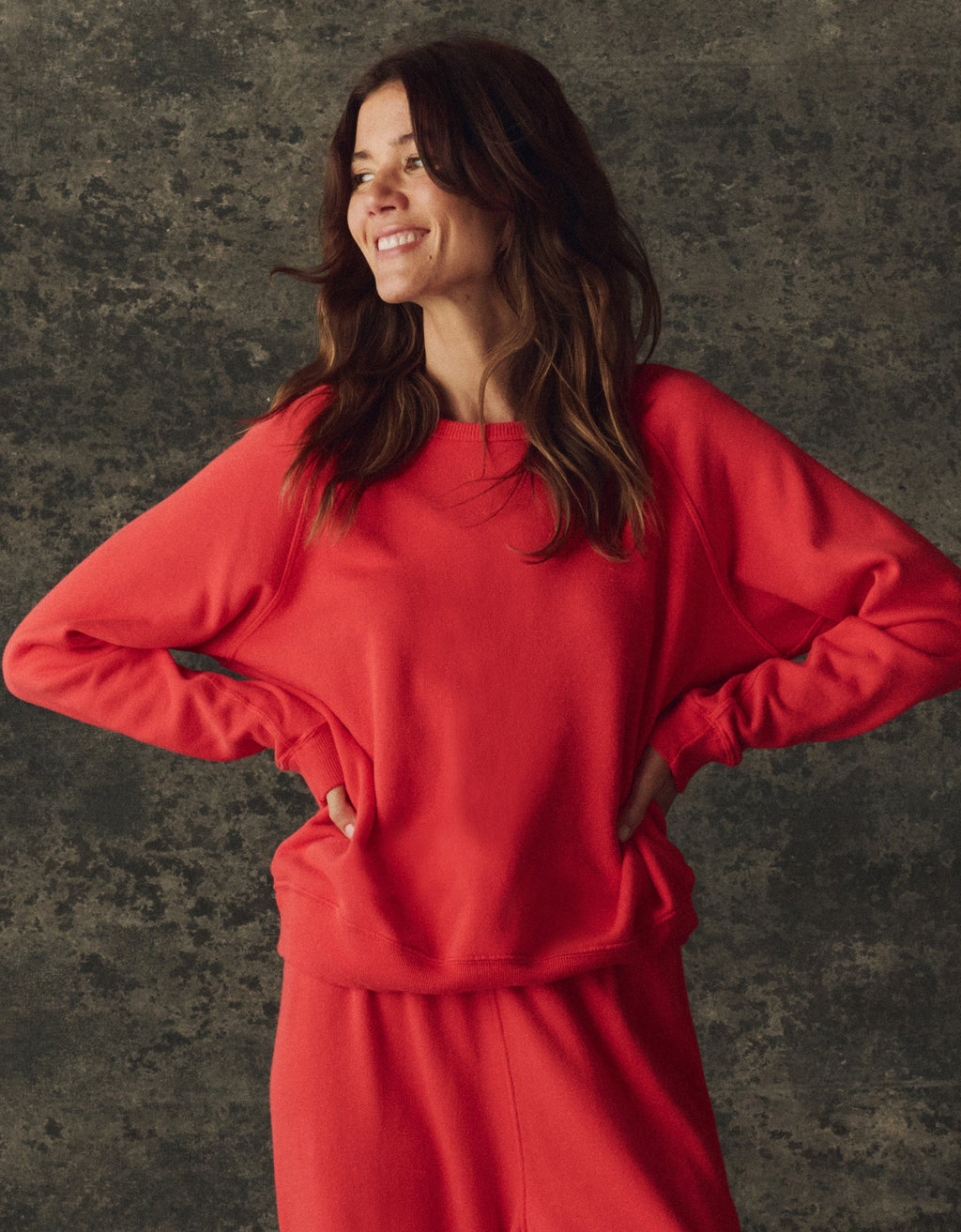 The Fleece Rookie Sweatshirt. Solid -- Bright Red