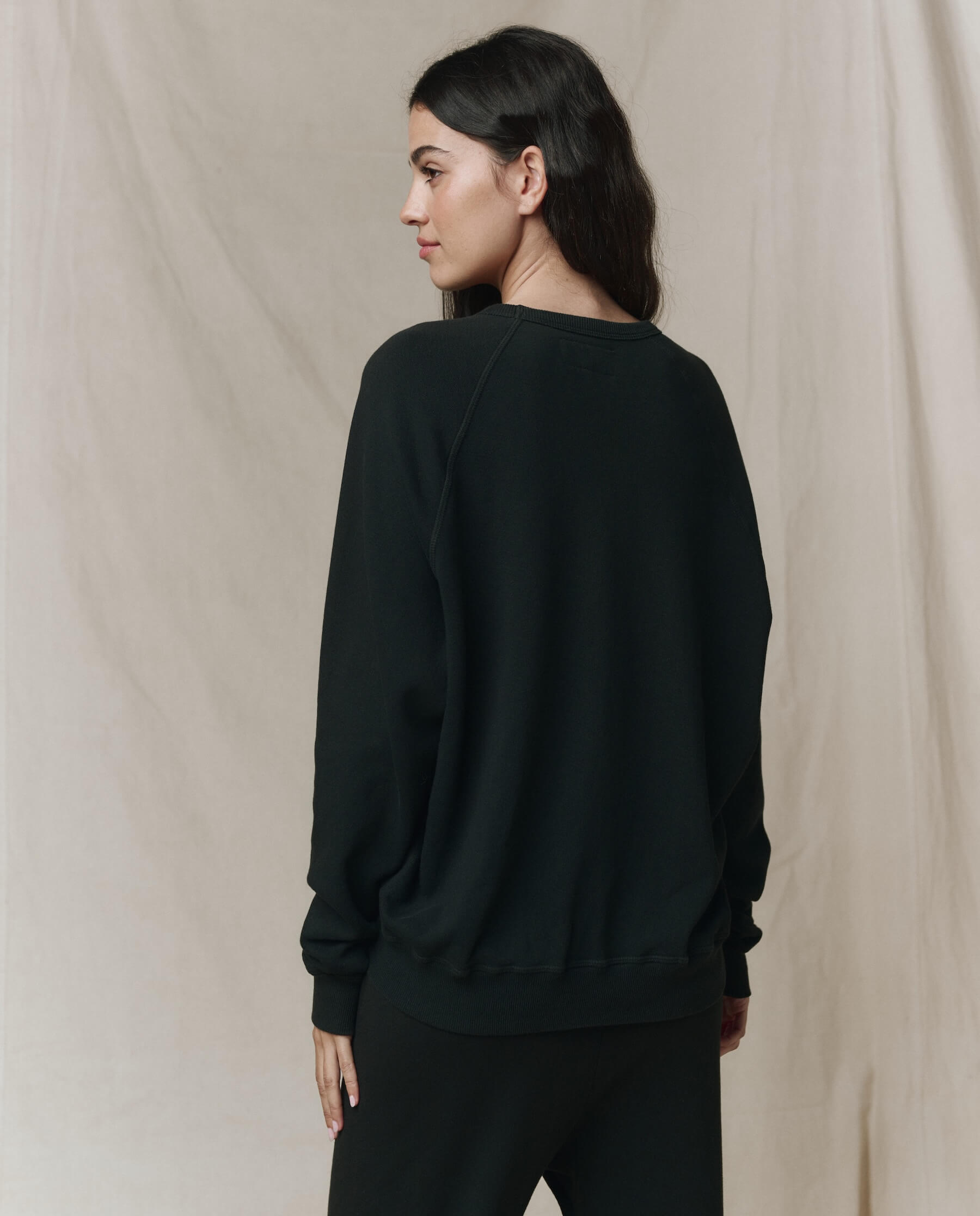 The College Sweatshirt. Solid -- Almost Black